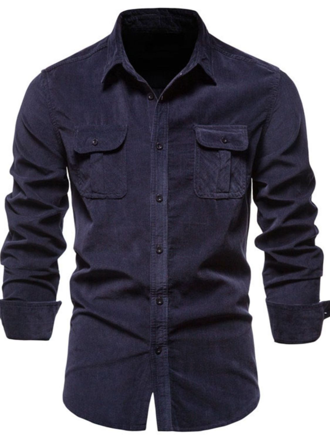 Men's Full Size Button Down Collared Neck Shirt Plus Size SETEPENRA .