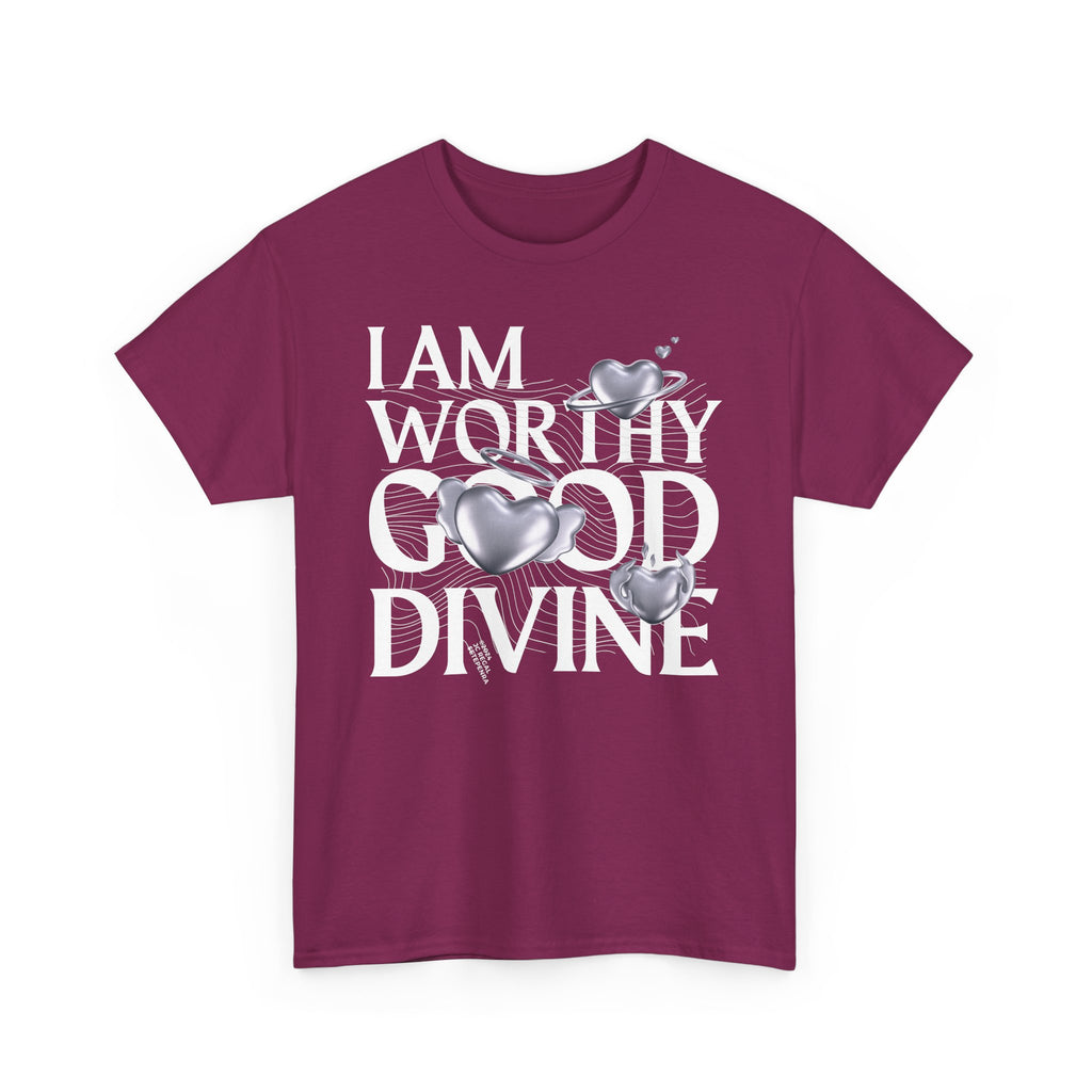 I AM WORTHY GOOD DIVINE Unisex Heavy Cotton Tee SETEPENRA T-Shirt.
