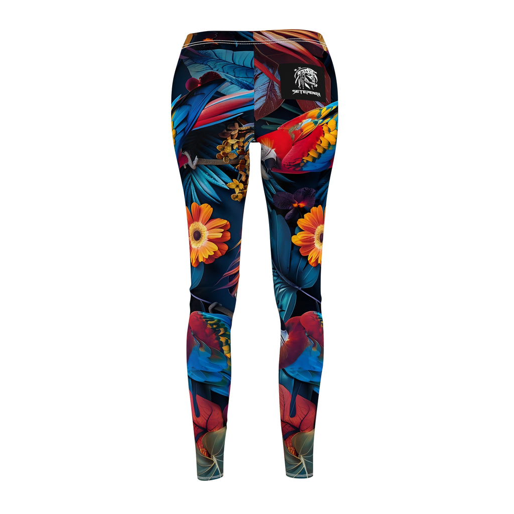 Tropican Retreat (Scene 3) Women's Cut & Sew Casual Leggings SETEPENRA All Over Prints.