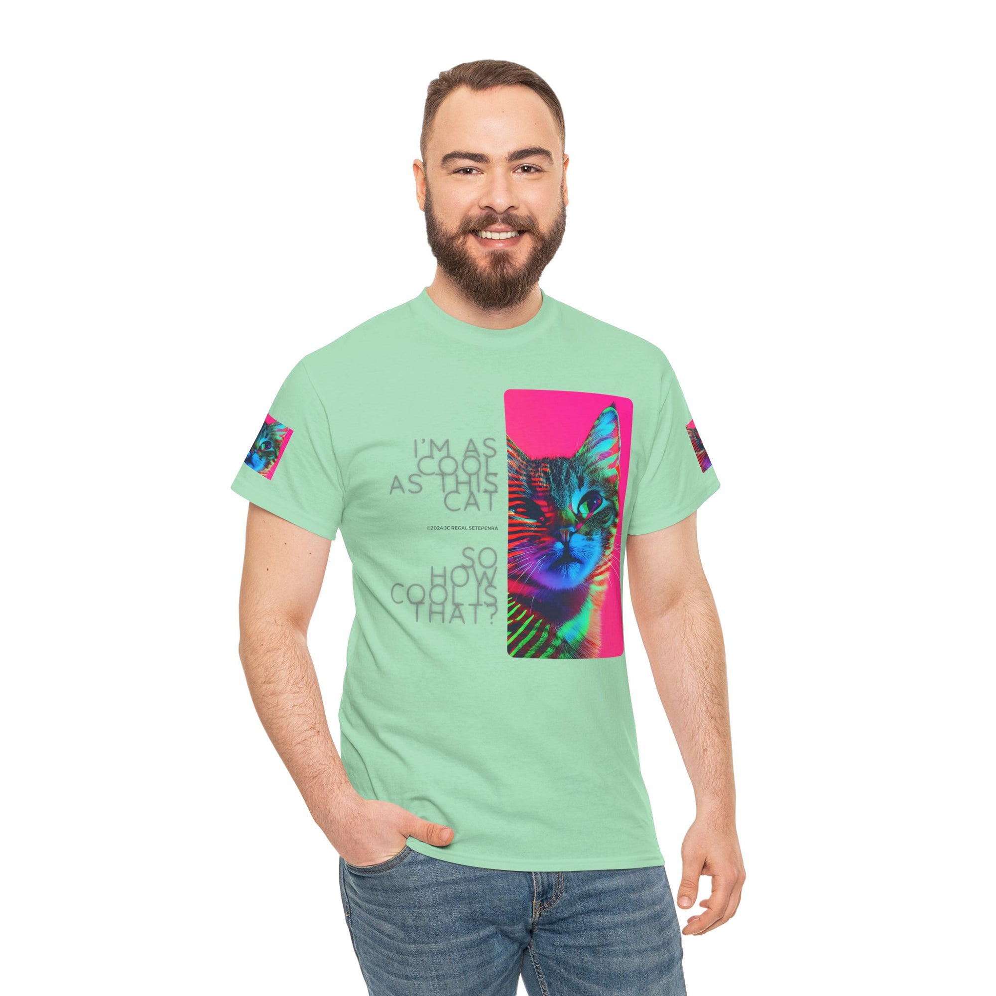 Cool Cat (Whiskers 2) Unisex Heavy Cotton Tee