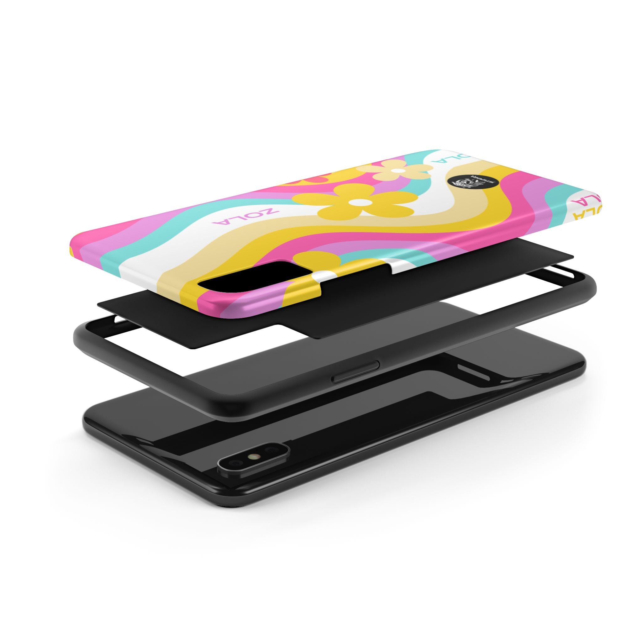 Zola Tough Phone Case (For iPhone, Galaxy & More) - White Wave