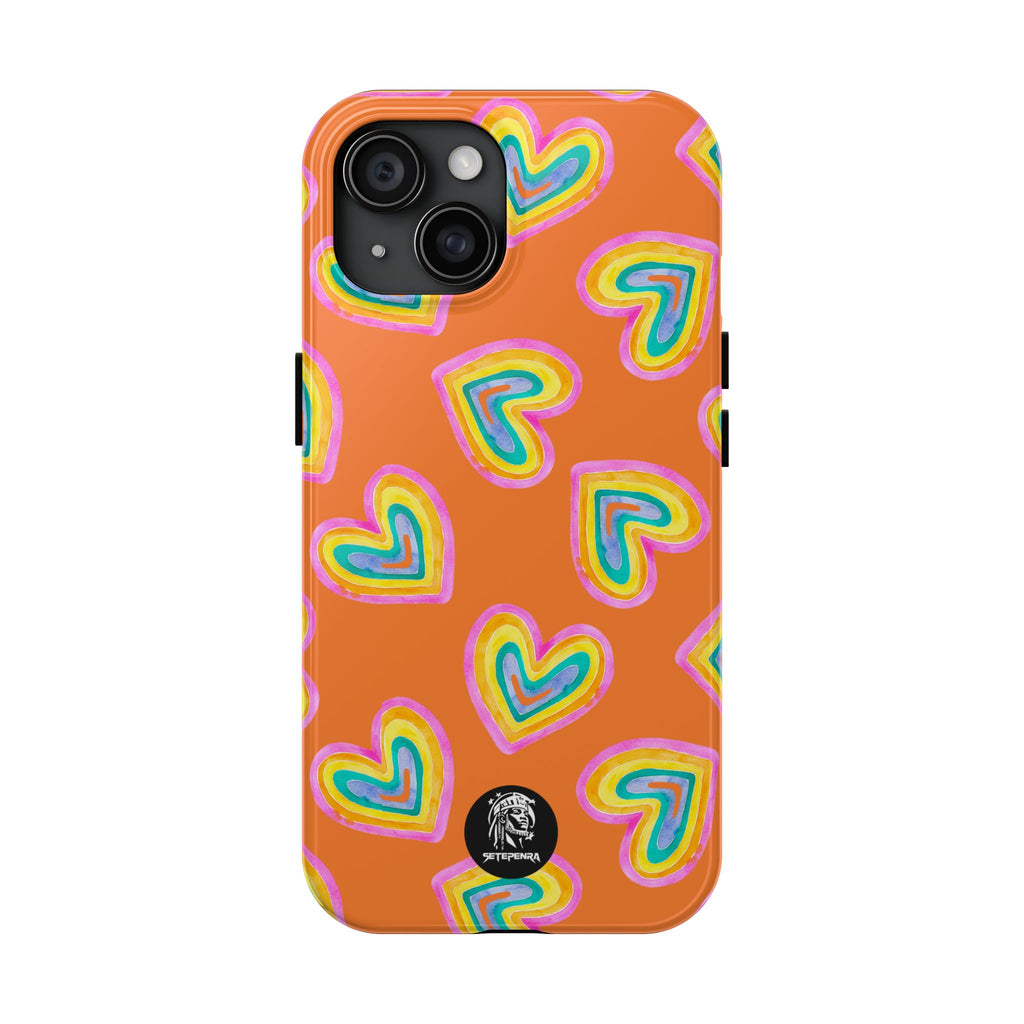 Rainbow Heart Tough Phone Case (For iPhone, Galaxy & More) - Crusta