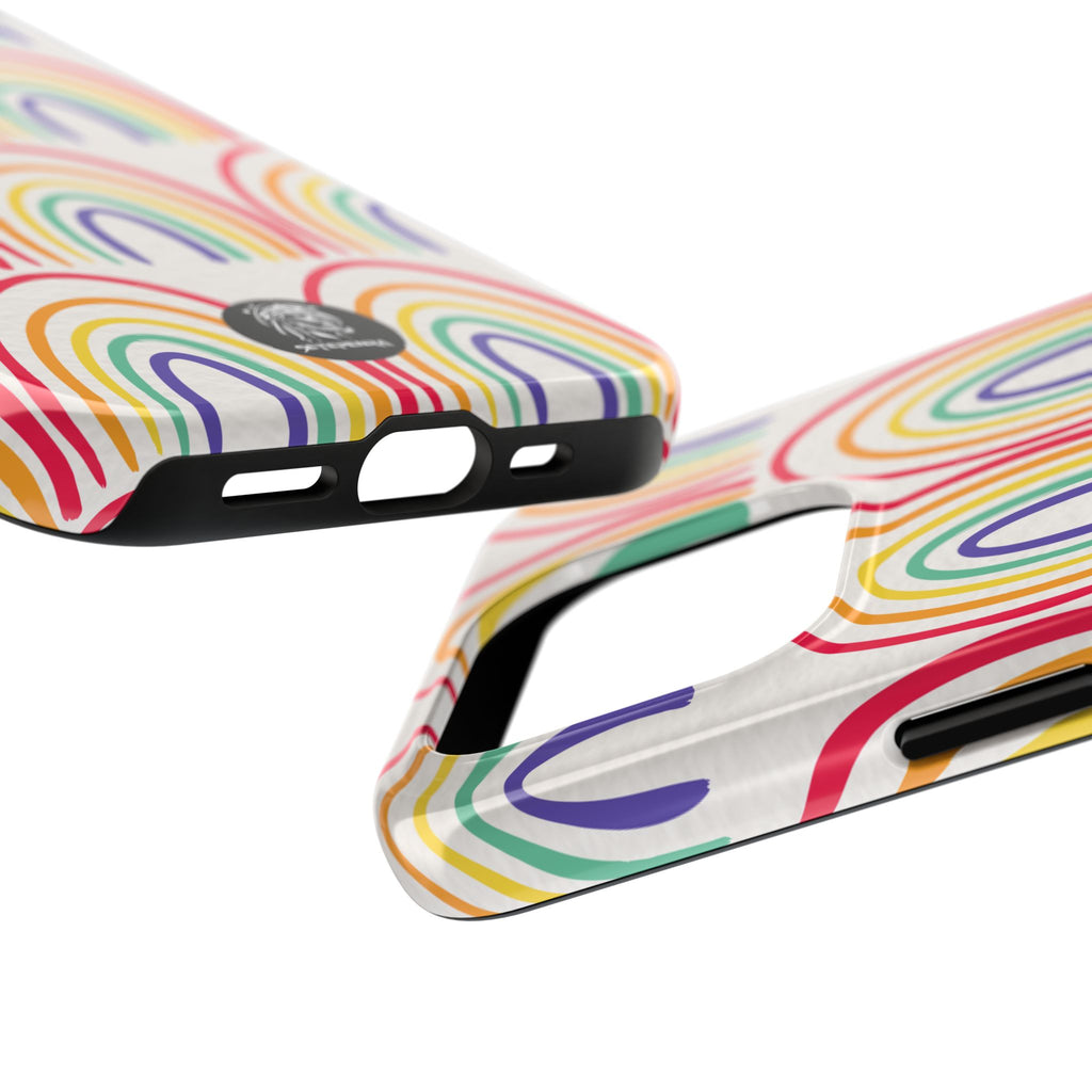 Retro Rainbow Tough Phone Case (For iPhone, Galaxy & More)