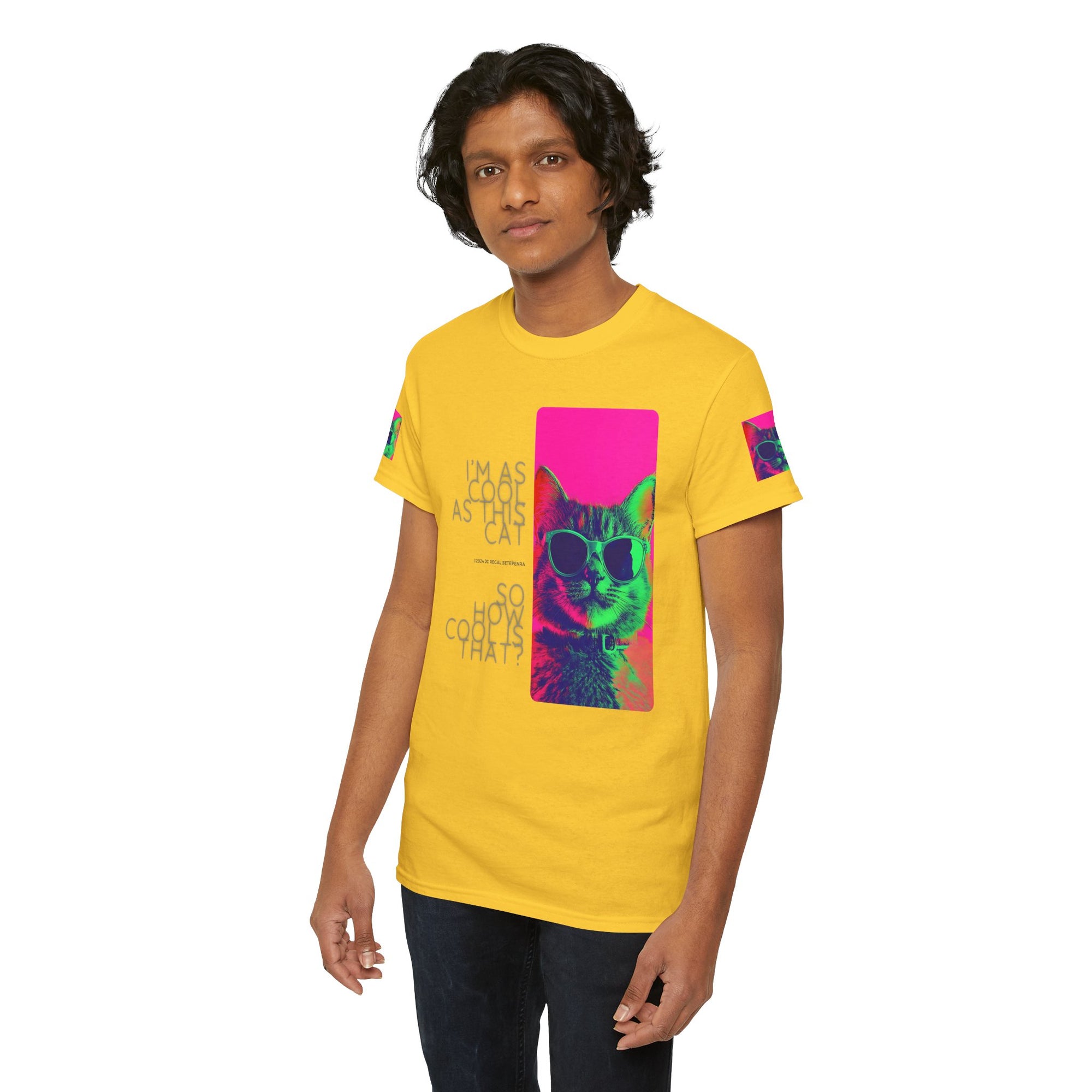 Cool Cat (Whiskers 1) Unisex Heavy Cotton Tee