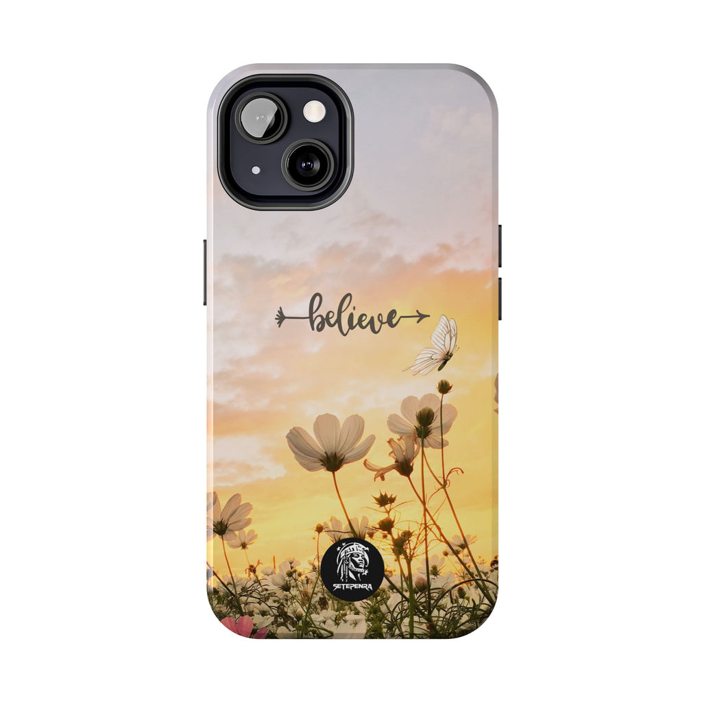 Believe Tough Phone Case (For iPhone, Galaxy & More) - Aesthetic Flower