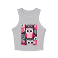 Don't Give A Hoot Women's Micro Rib Racer Tank Top SETEPENRA Tank Top.