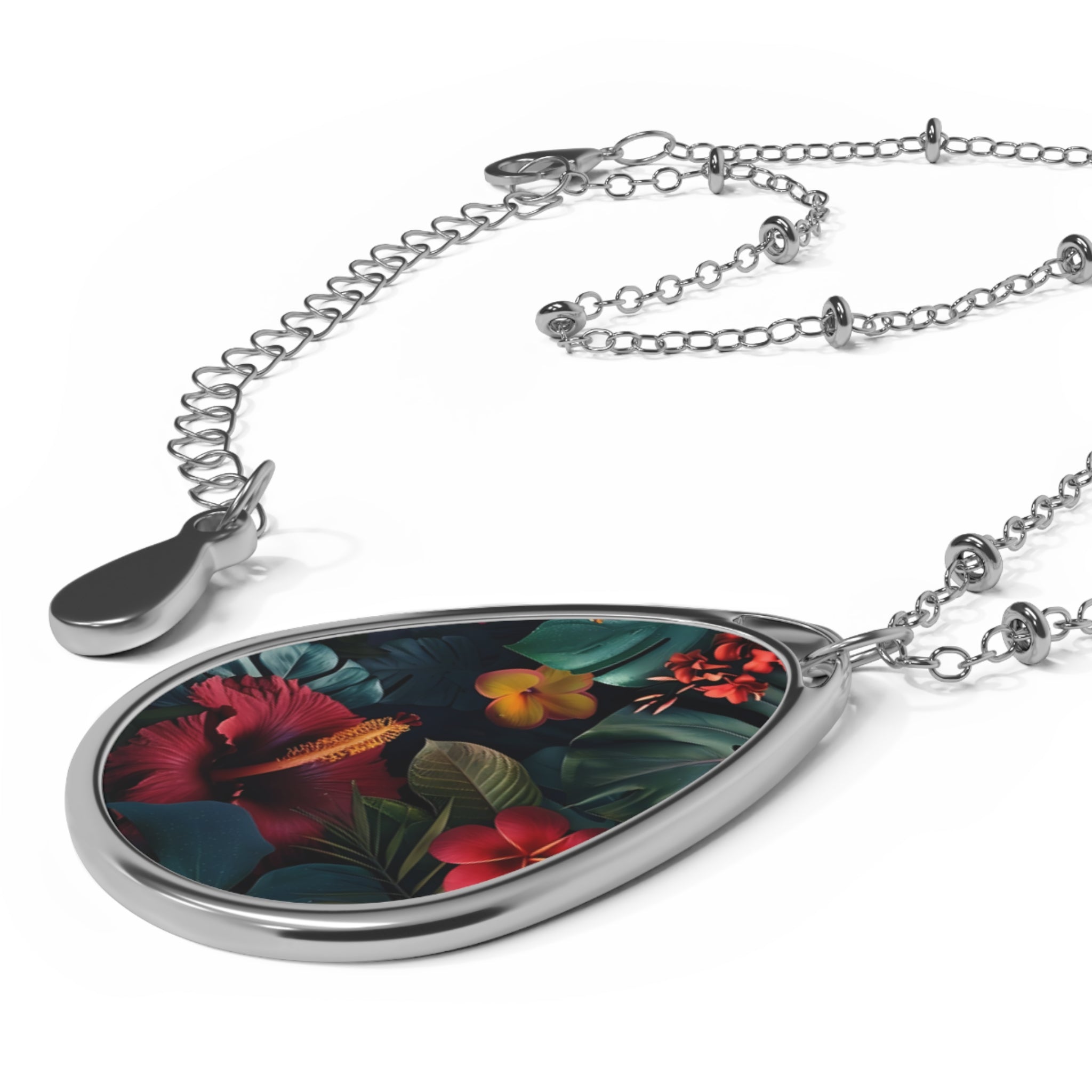 Tropican Retreat (Scene 1) Oval Necklace SETEPENRA Accessories.