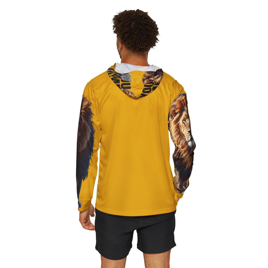 You Become What You Believe Men's Sports Warmup Hoodie (Gold) SETEPENRA All Over Prints.