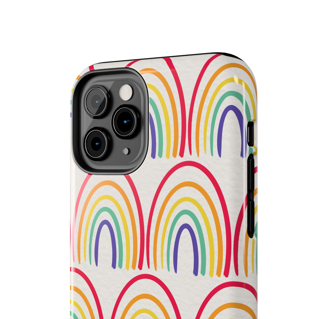 Retro Rainbow Tough Phone Case (For iPhone, Galaxy & More)