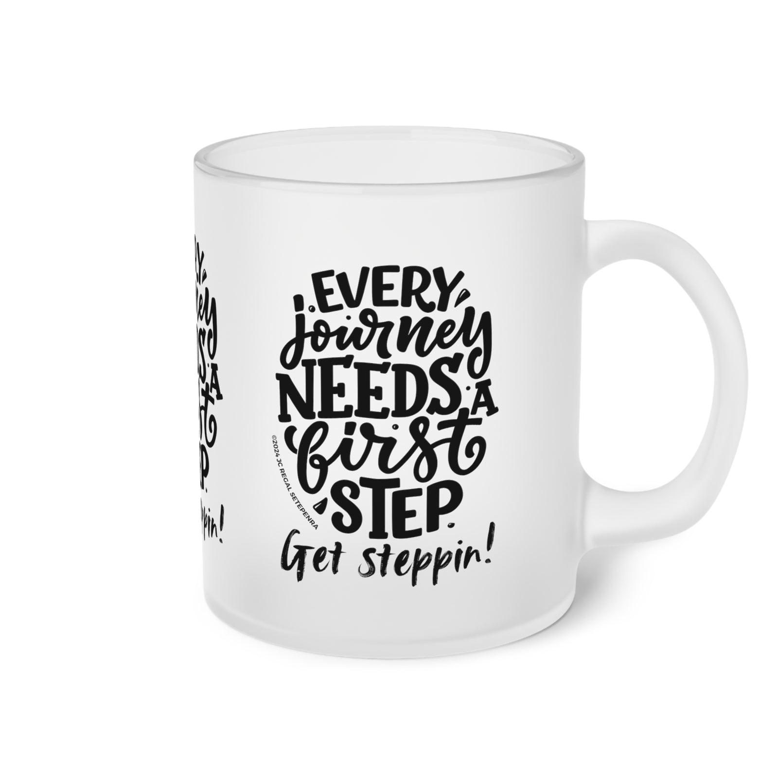 Get Steppin! Frosted Glass Mug, 11oz SETEPENRA Mug.