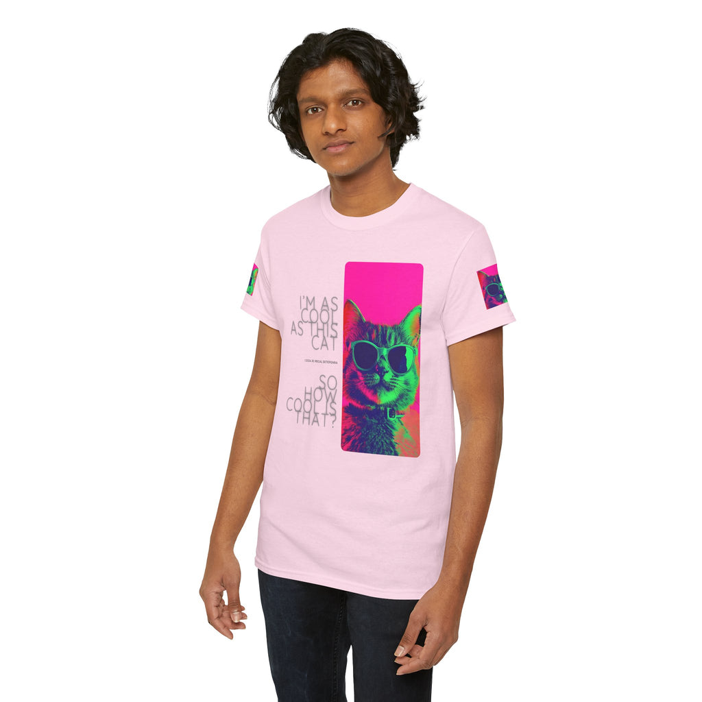 Cool Cat (Whiskers 1) Unisex Heavy Cotton Tee