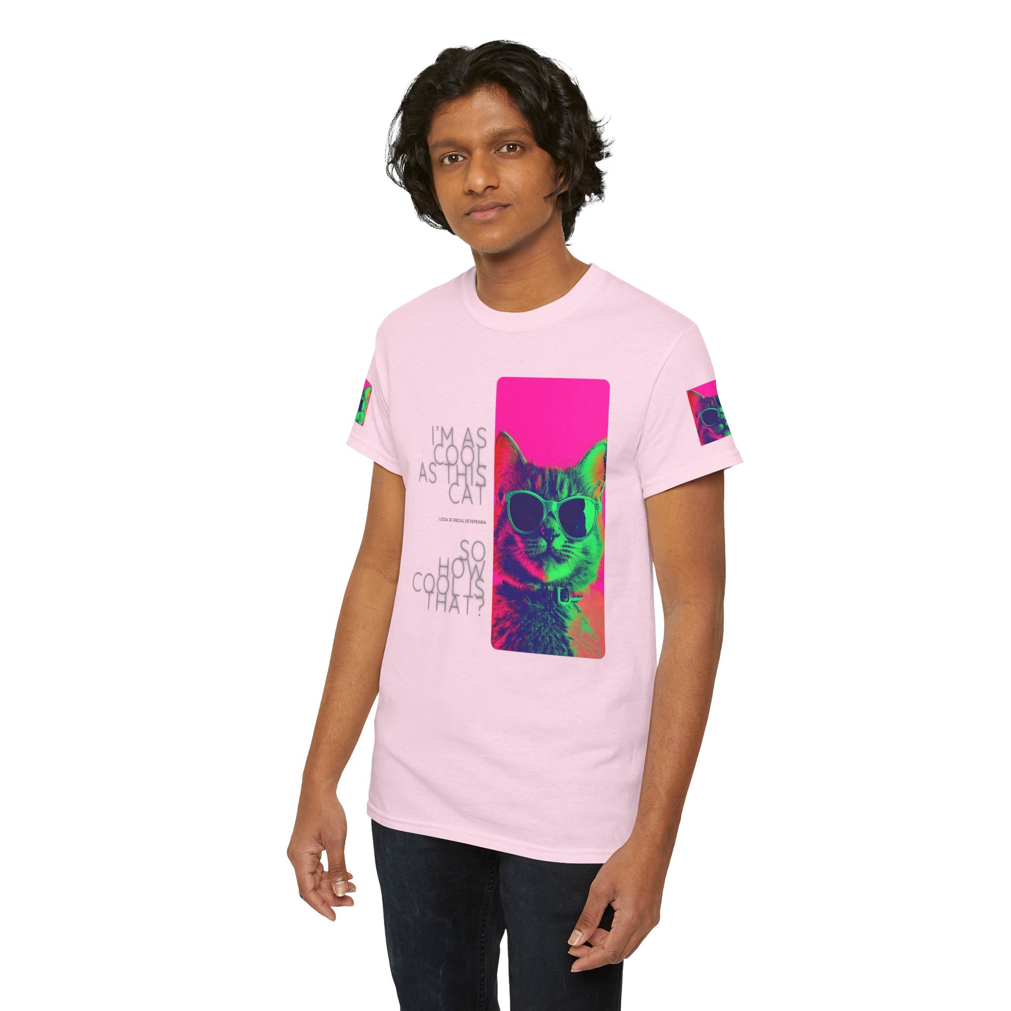 Cool Cat (Whiskers 1) Unisex Heavy Cotton Tee
