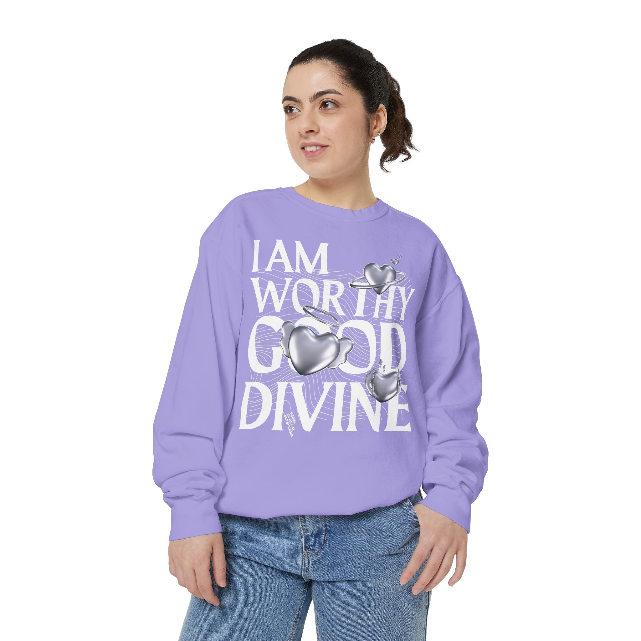 I AM WORTHY GOOD DIVINE Unisex Garment-Dyed Sweatshirt