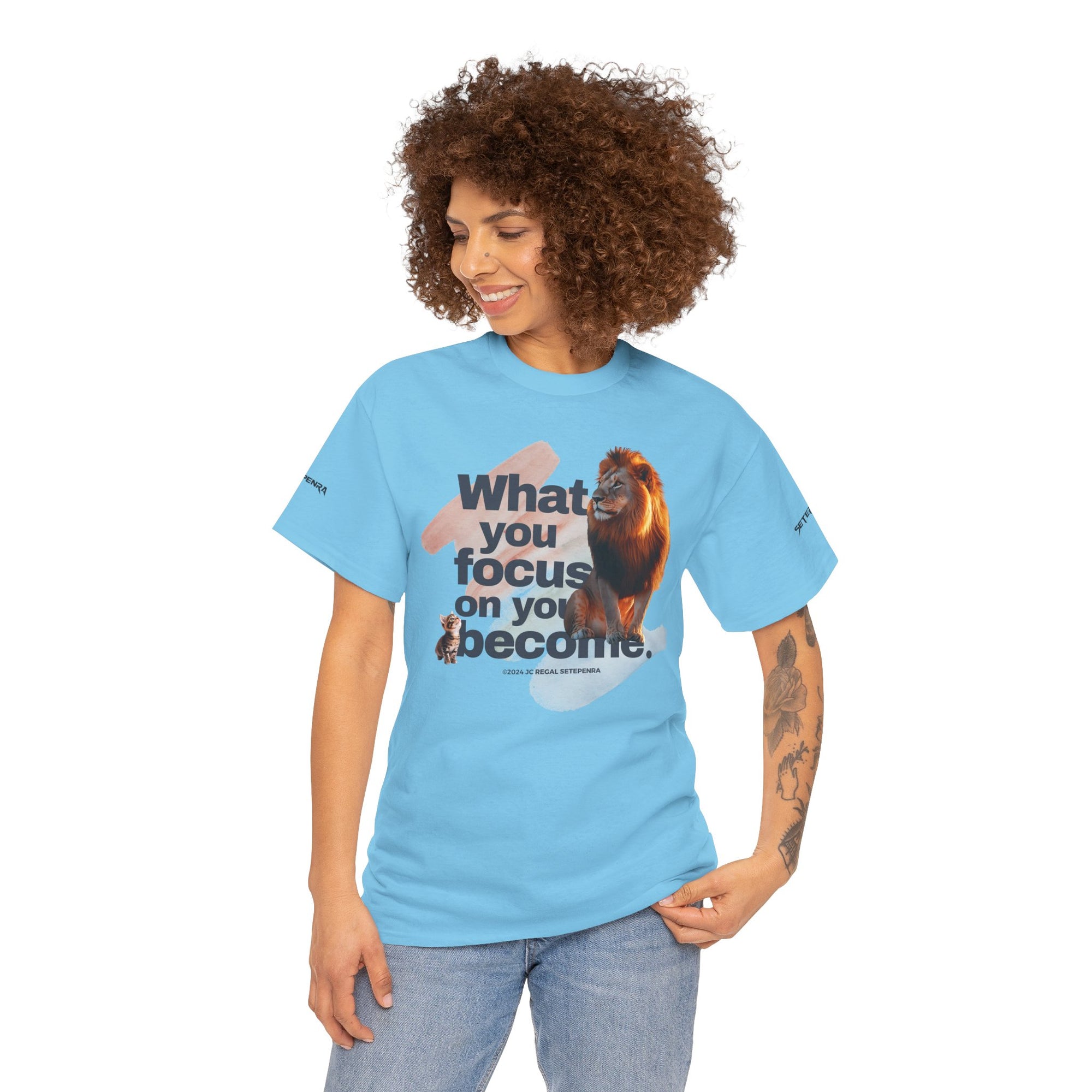 What You Focus On You Become Unisex Heavy Cotton Tee