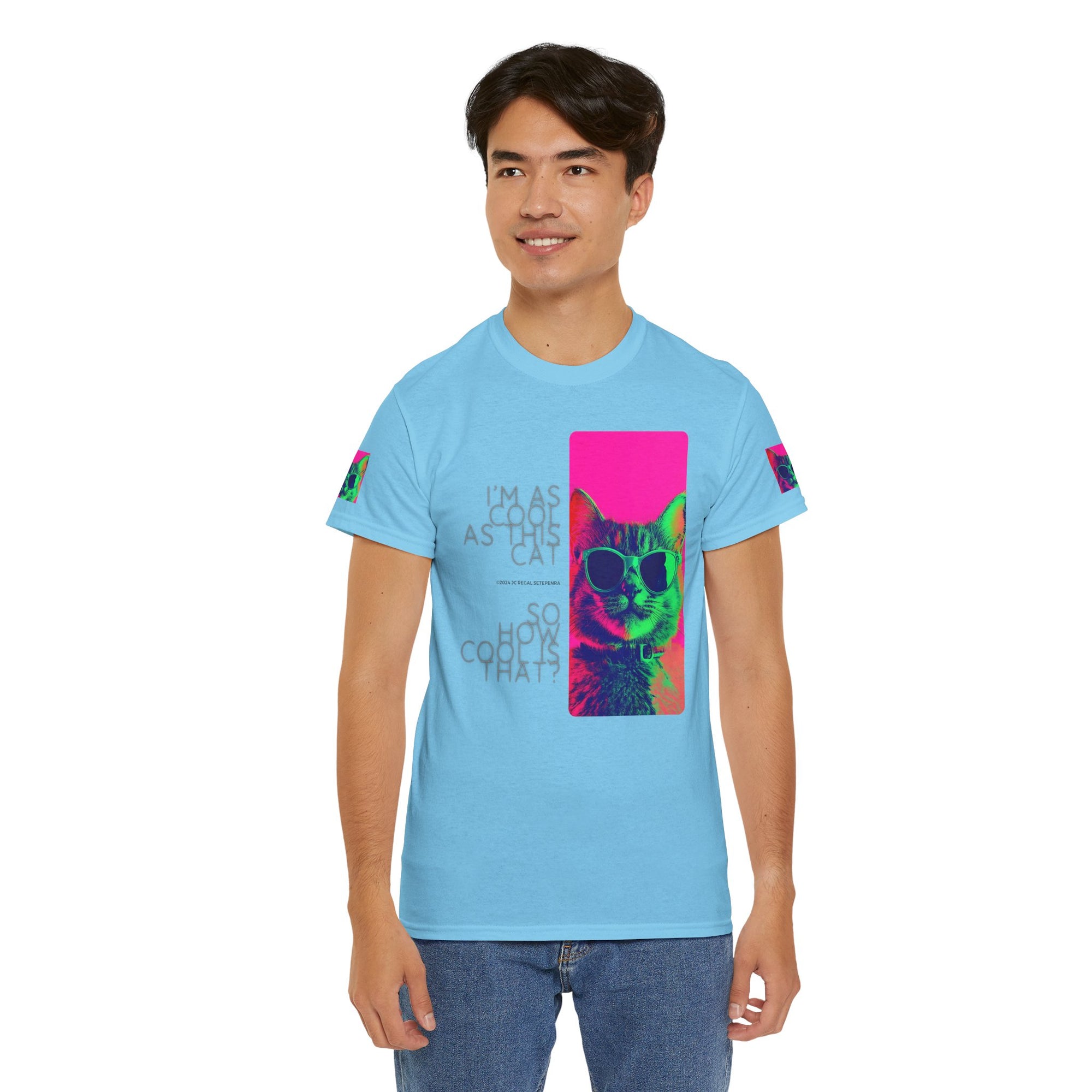Cool Cat (Whiskers 1) Unisex Heavy Cotton Tee