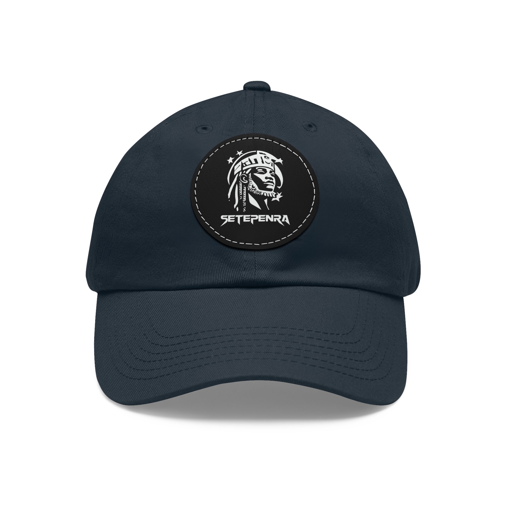 SETEPENRA Dad Hat with Leather Patch (Round) SETEPENRA Hats.