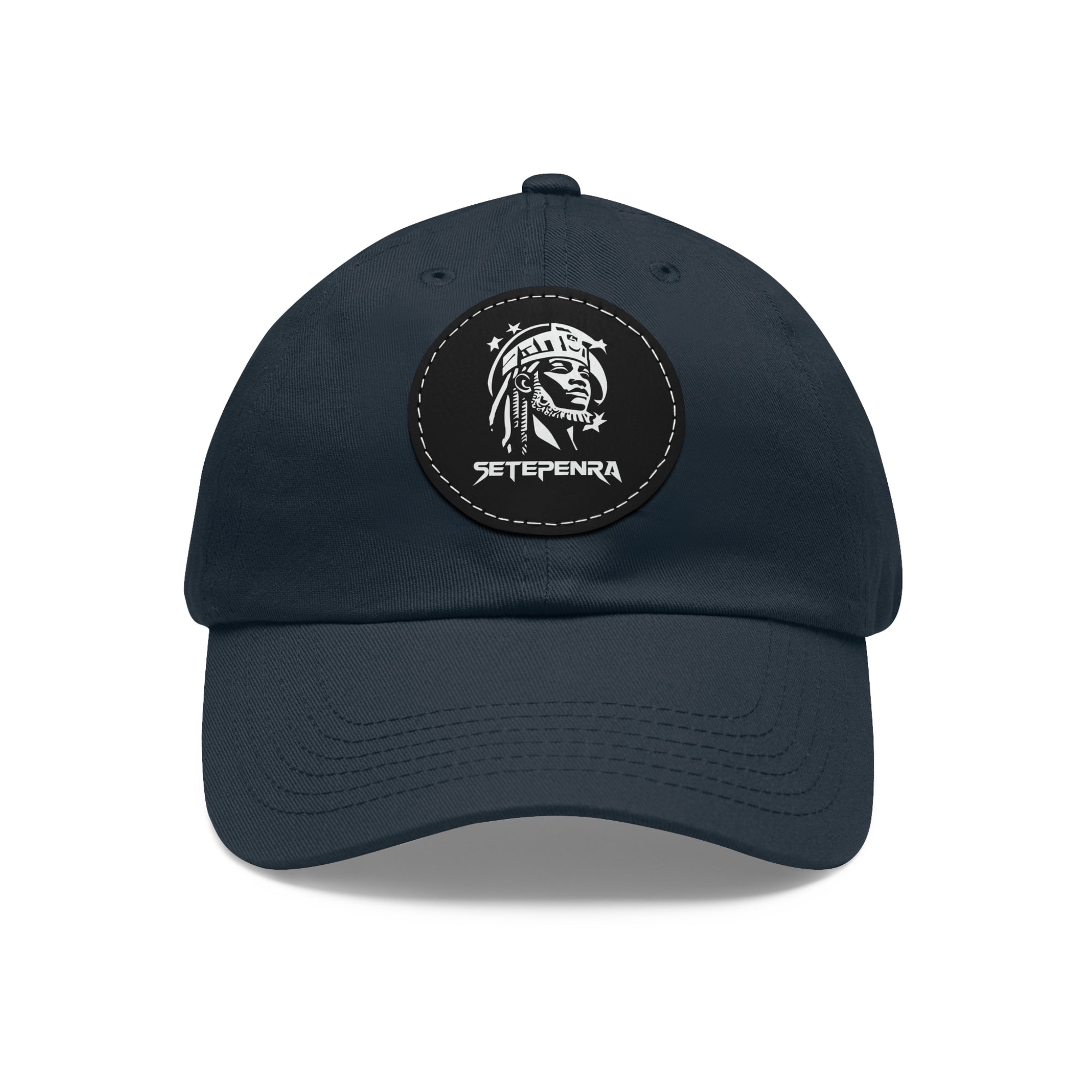 SETEPENRA Dad Hat with Leather Patch (Round) SETEPENRA Hats.