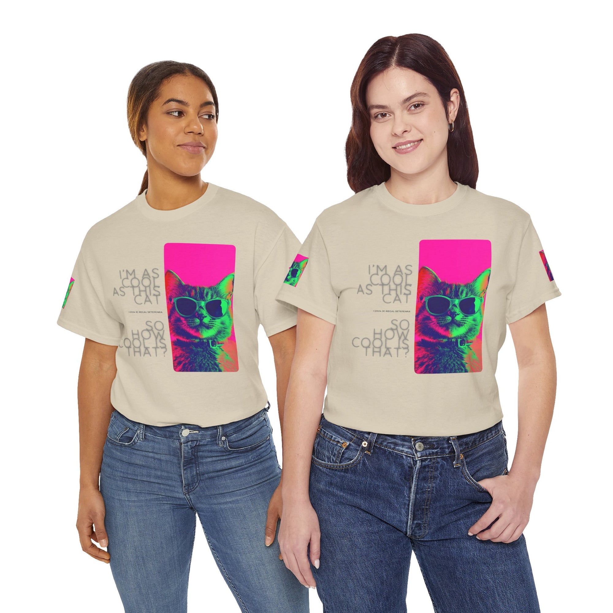 Cool Cat (Whiskers 1) Unisex Heavy Cotton Tee