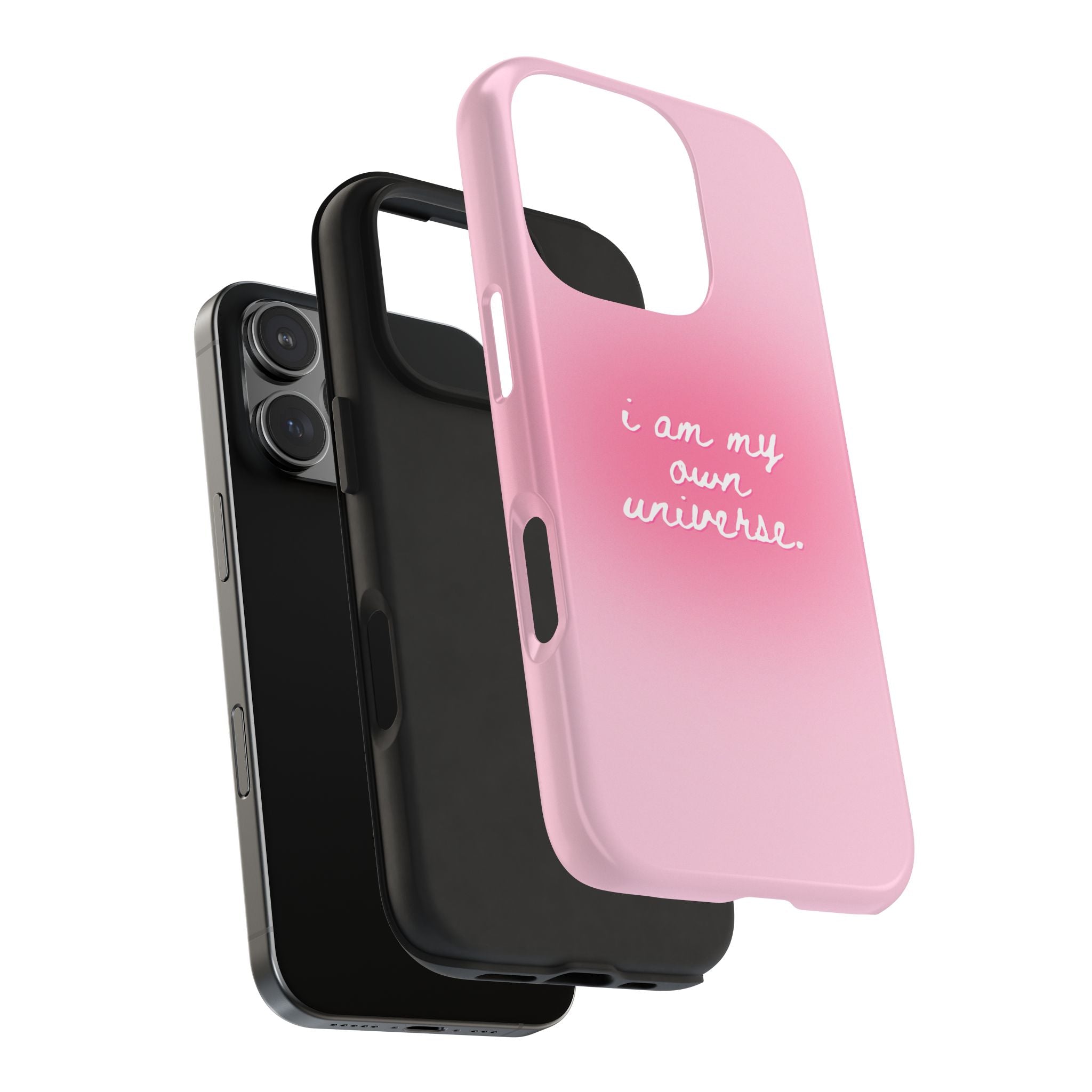I Am My Own Universe — Pink Gradient Protective Cover Tough Phone Case