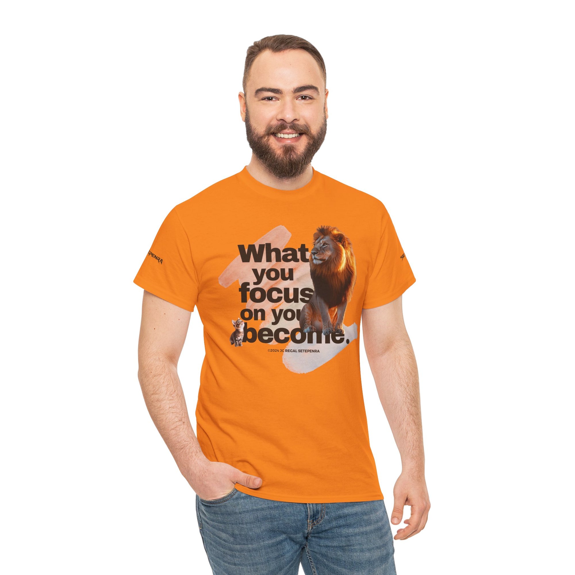 What You Focus On You Become Unisex Heavy Cotton Tee