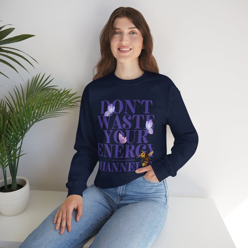 Channel It Unisex Heavy Blend™ Crewneck Sweatshirt (Purple Print)