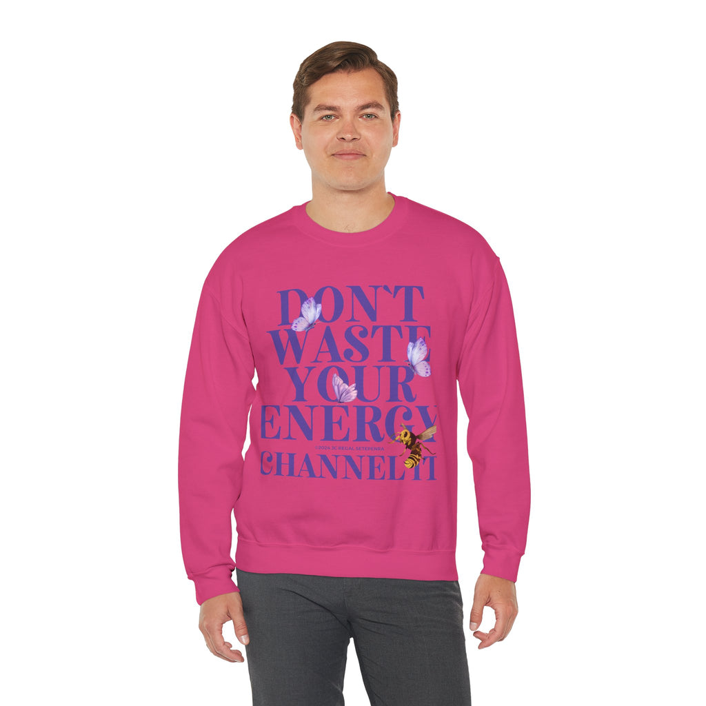 Channel It Unisex Heavy Blend™ Crewneck Sweatshirt (Purple Print)