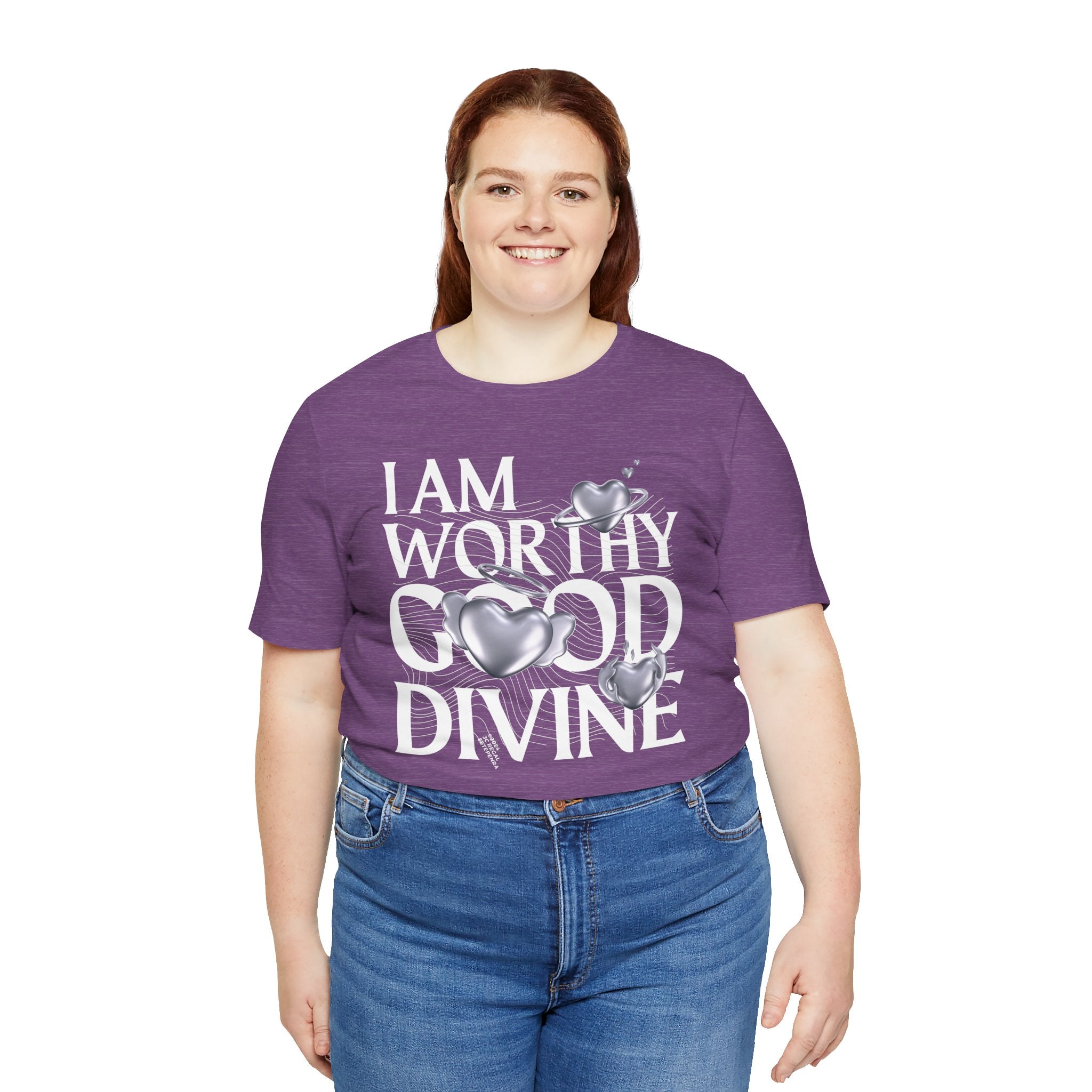 I AM WORTHY GOOD DIVINE Unisex Jersey Short Sleeve Tee