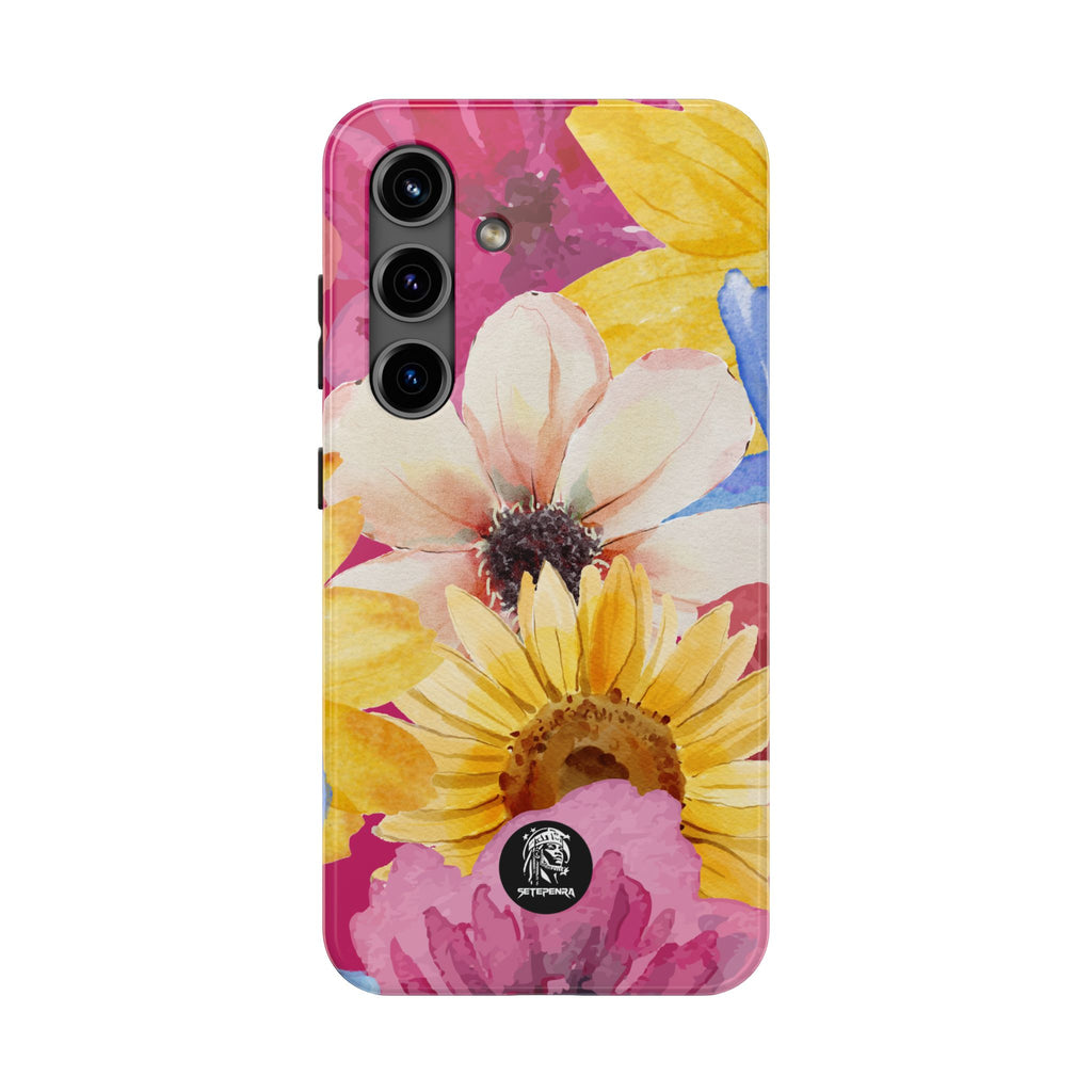 Watercolor Flowers Tough Phone Case (For iPhone, Galaxy & More)
