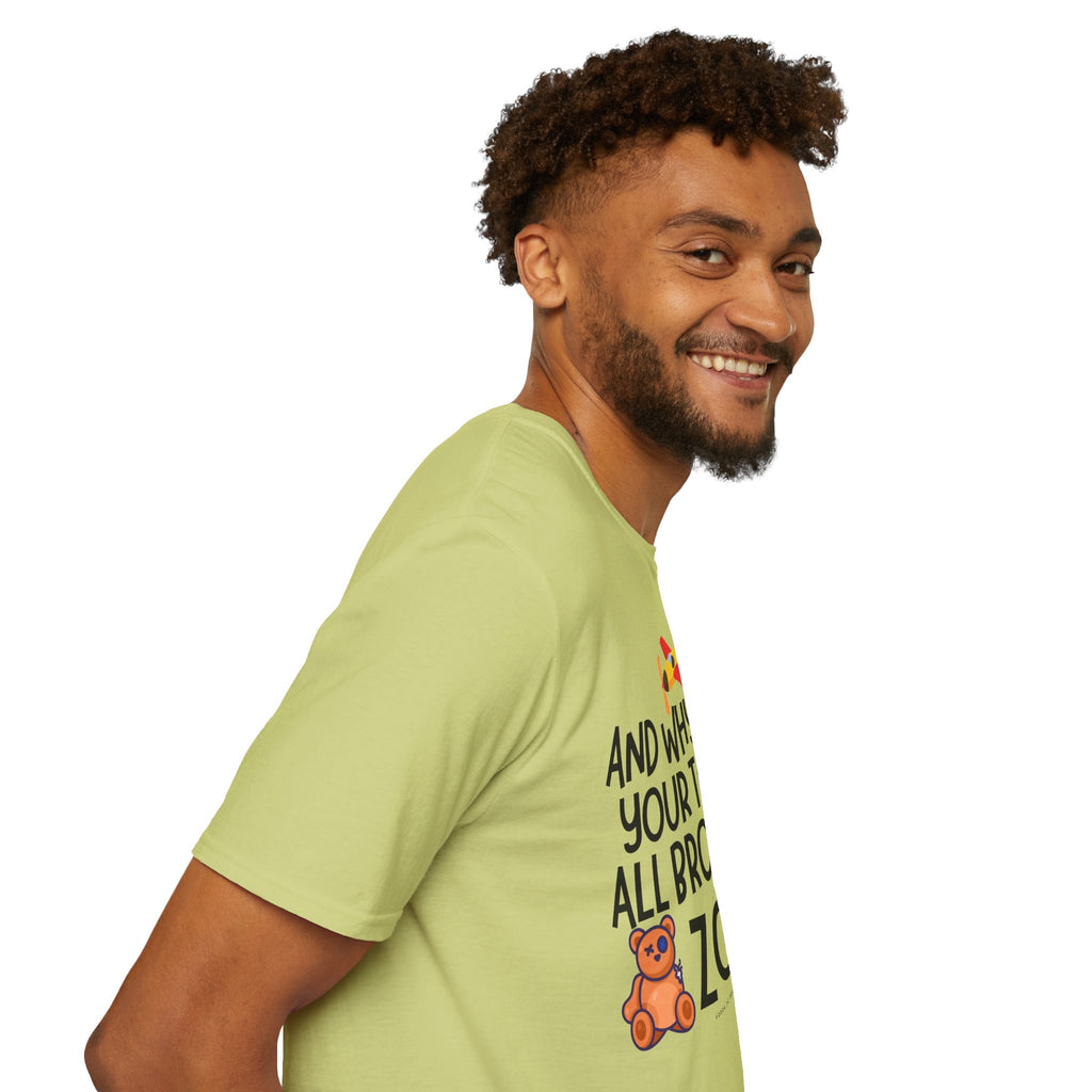 And Why Are Your Toys All Broken Zola? Unisex Softstyle T-Shirt