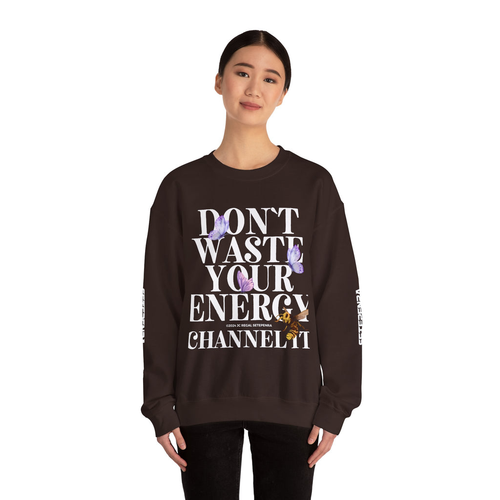 Channel It Unisex Heavy Blend™ Crewneck Sweatshirt (White Print)