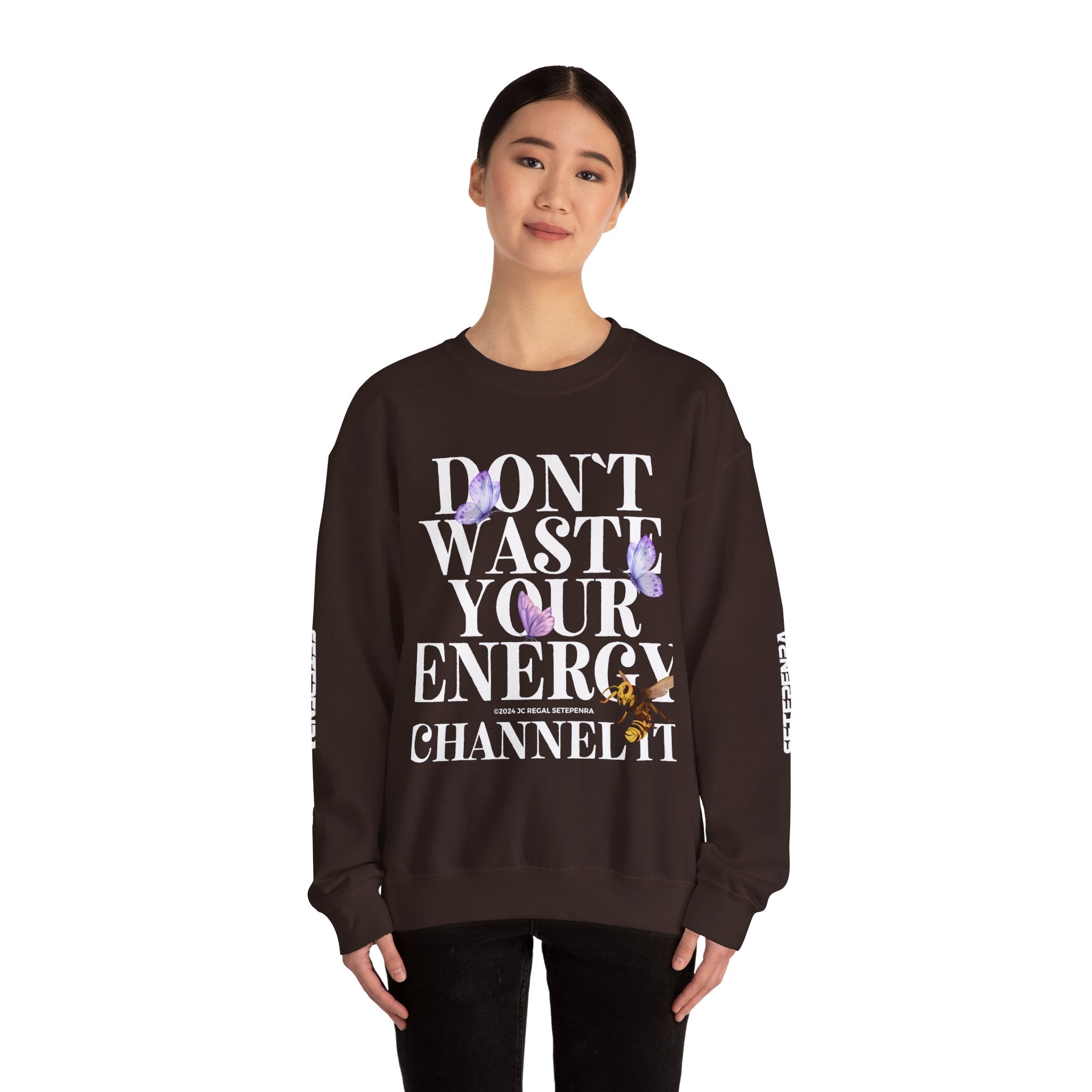 Channel It Unisex Heavy Blend™ Crewneck Sweatshirt (White Print)