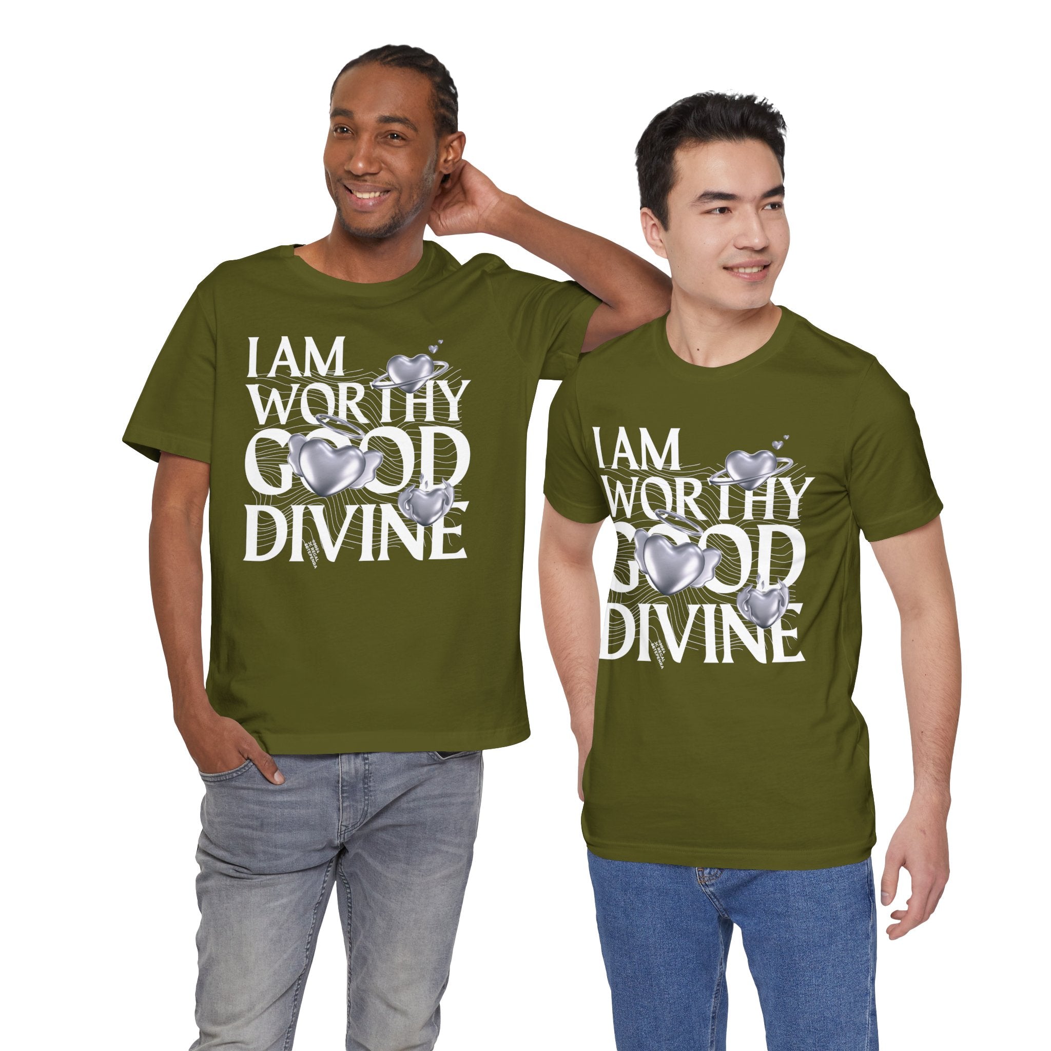 I AM WORTHY GOOD DIVINE Unisex Jersey Short Sleeve Tee