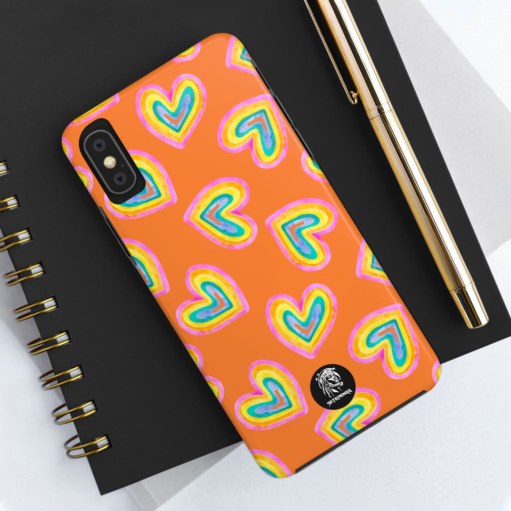 Rainbow Heart Tough Phone Case (For iPhone, Galaxy & More) - Crusta