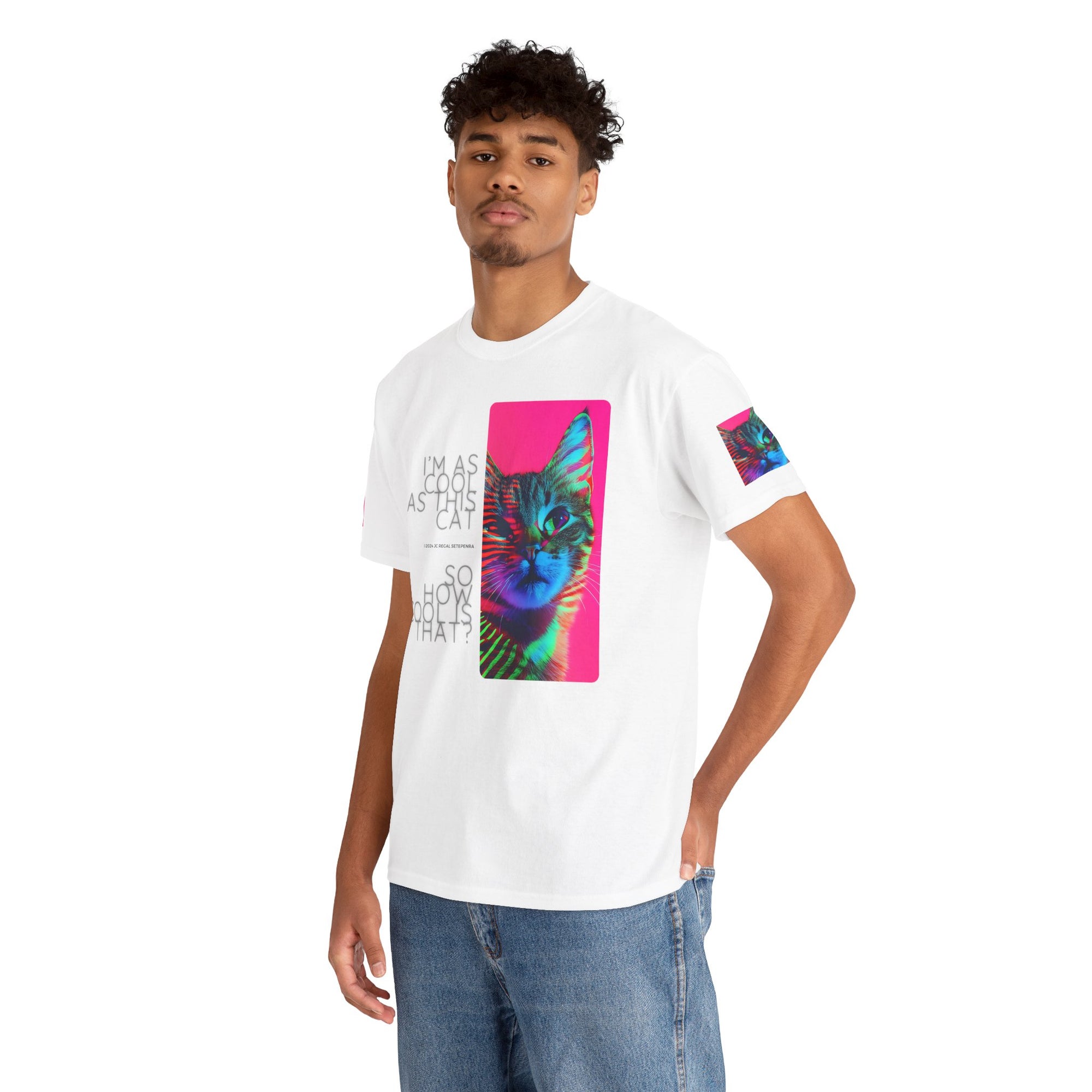 Cool Cat (Whiskers 2) Unisex Heavy Cotton Tee