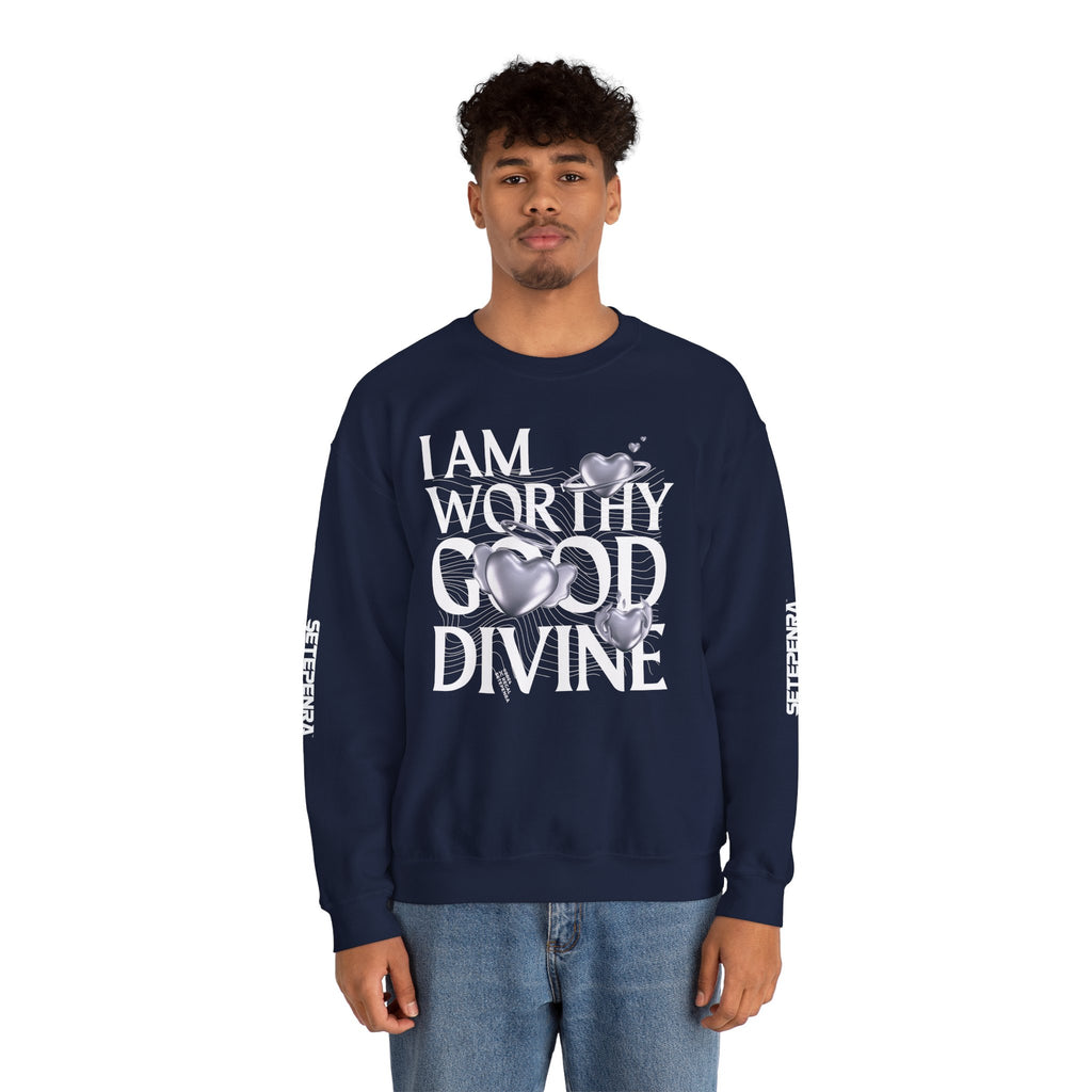I AM WORTHY GOOD DIVINE Unisex Heavy Blend™ Crewneck Sweatshirt