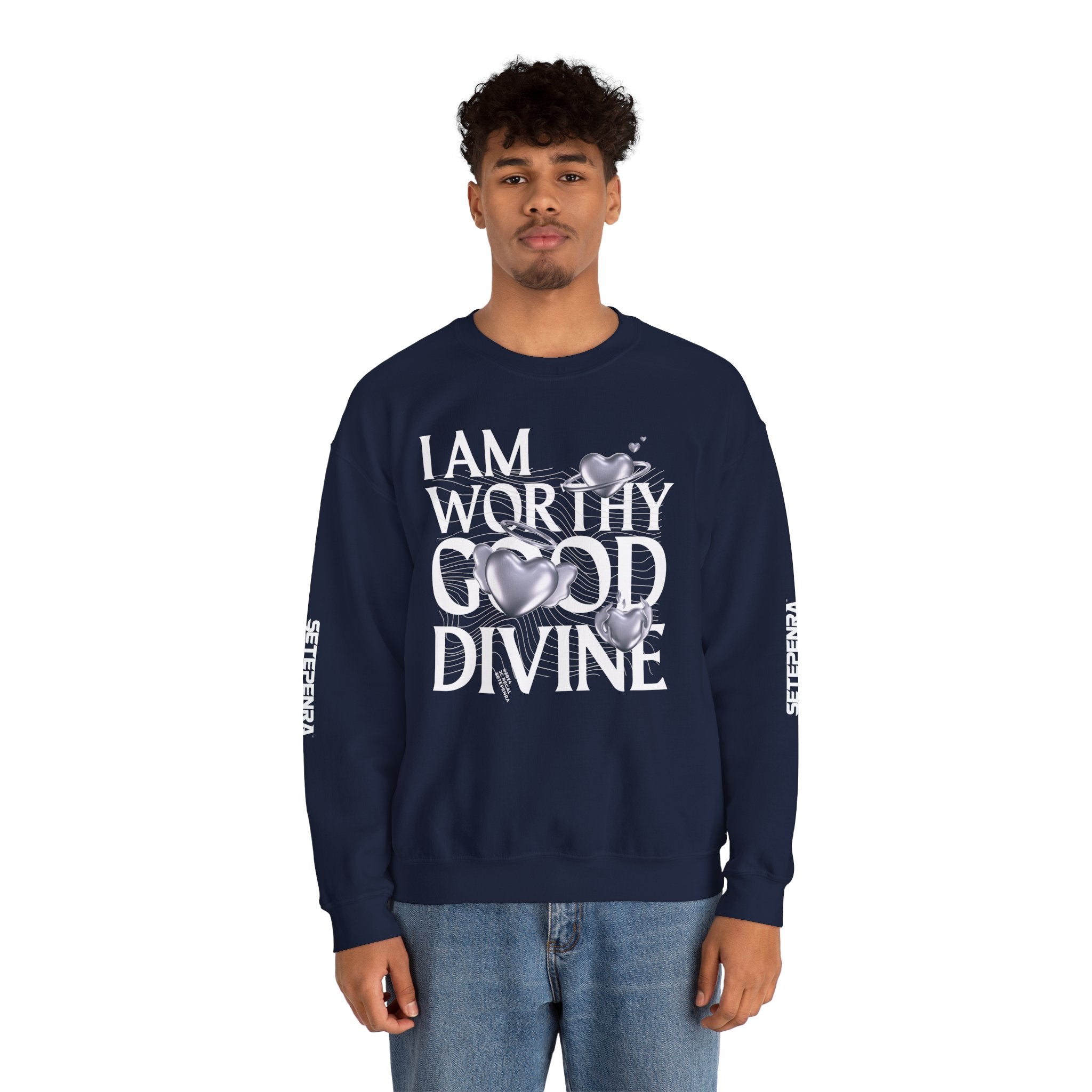 I AM WORTHY GOOD DIVINE Unisex Heavy Blend™ Crewneck Sweatshirt