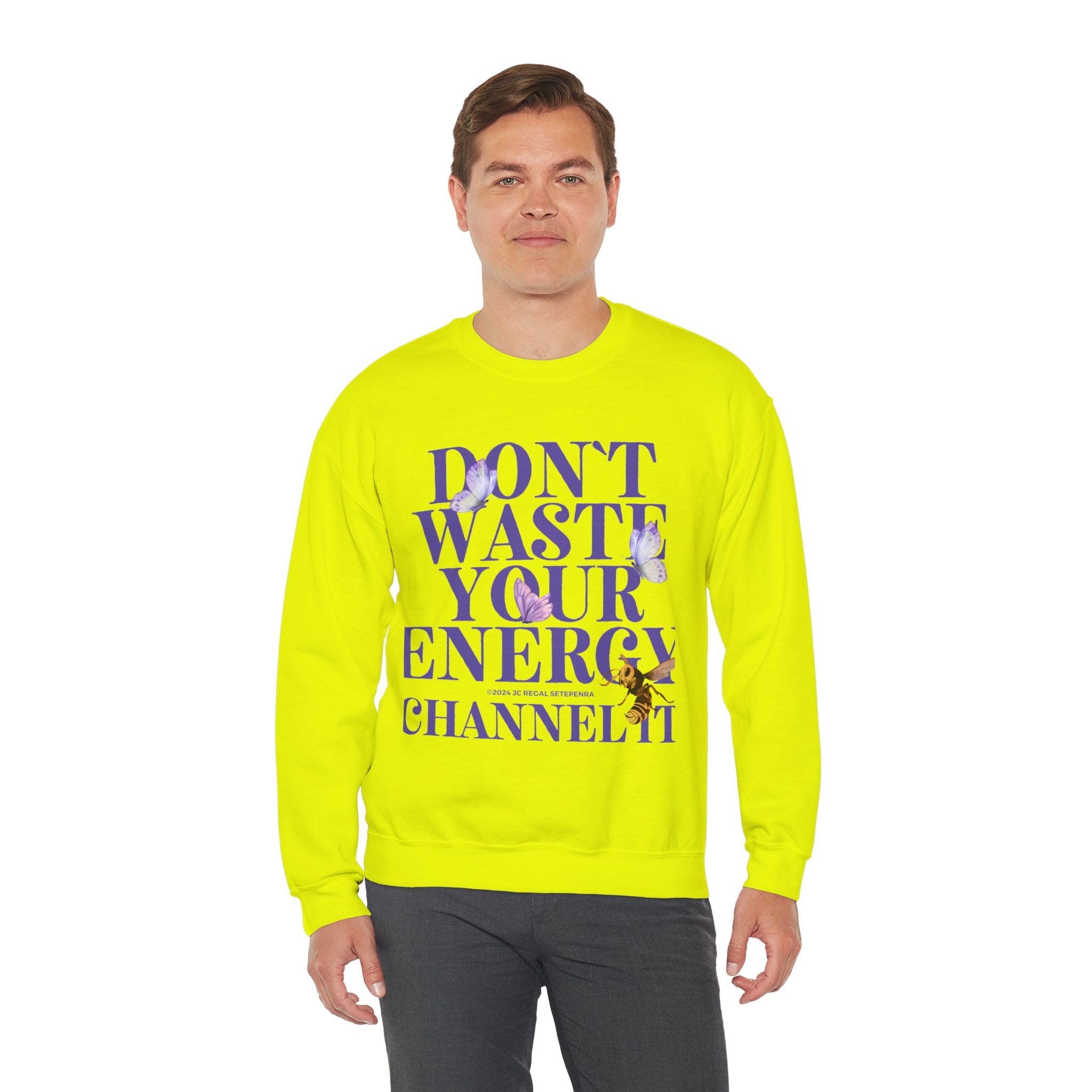 Channel It Unisex Heavy Blend™ Crewneck Sweatshirt (Purple Print)