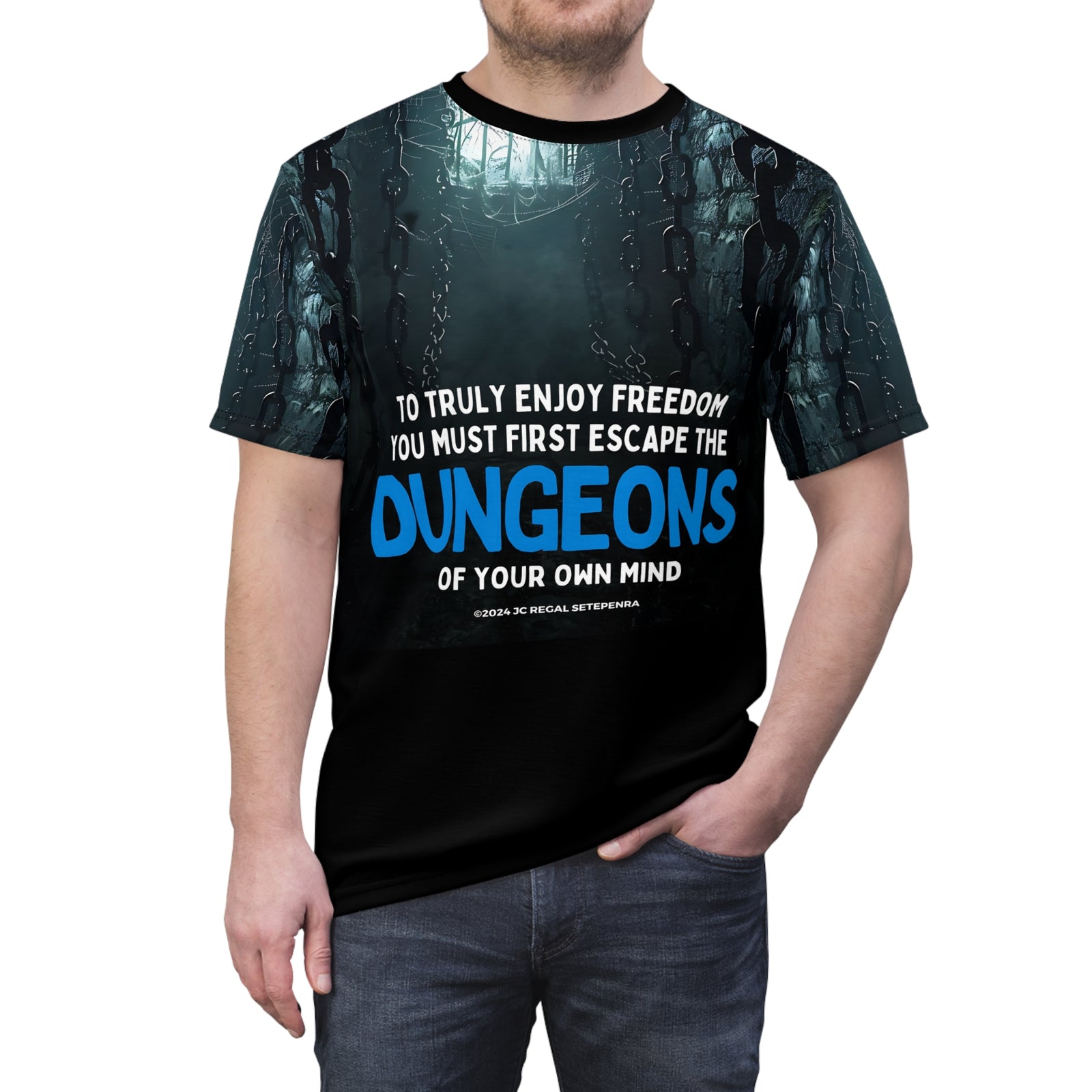 Escape The Dungeons Unisex Cut & Sew Tee SETEPENRA All Over Prints.