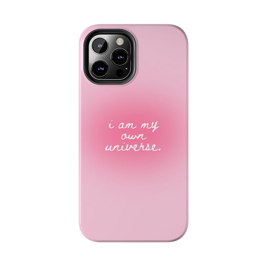 I Am My Own Universe — Pink Gradient Protective Cover Tough Phone Case