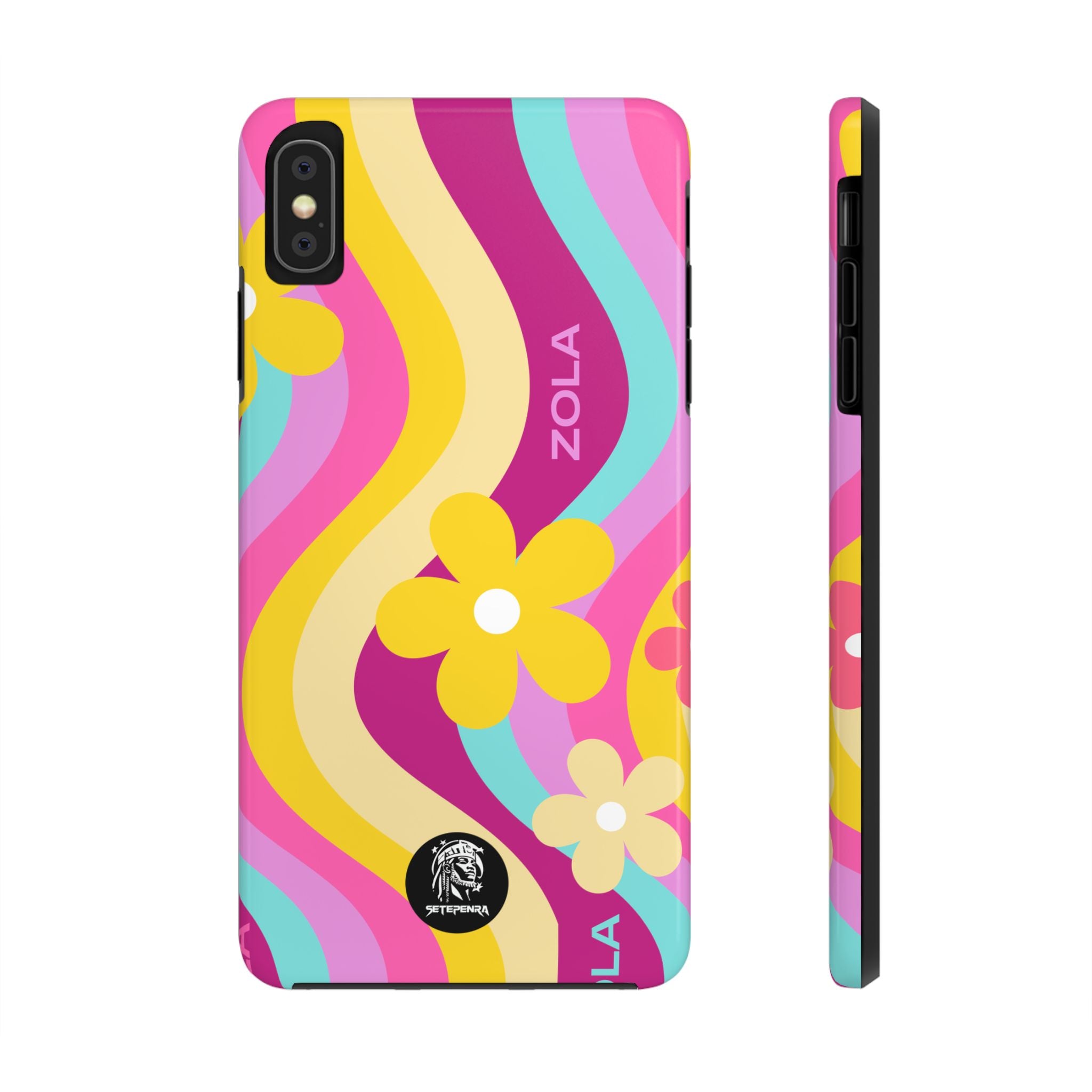 Zola Tough Phone Case (For iPhone, Galaxy & More) - Pink Wave SETEPENRA Phone Case.
