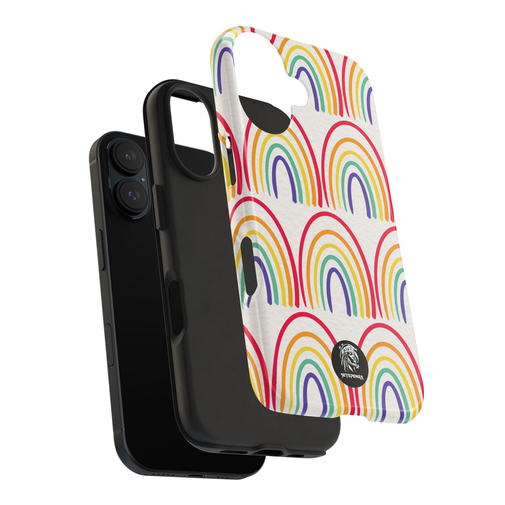 Retro Rainbow Tough Phone Case (For iPhone, Galaxy & More)