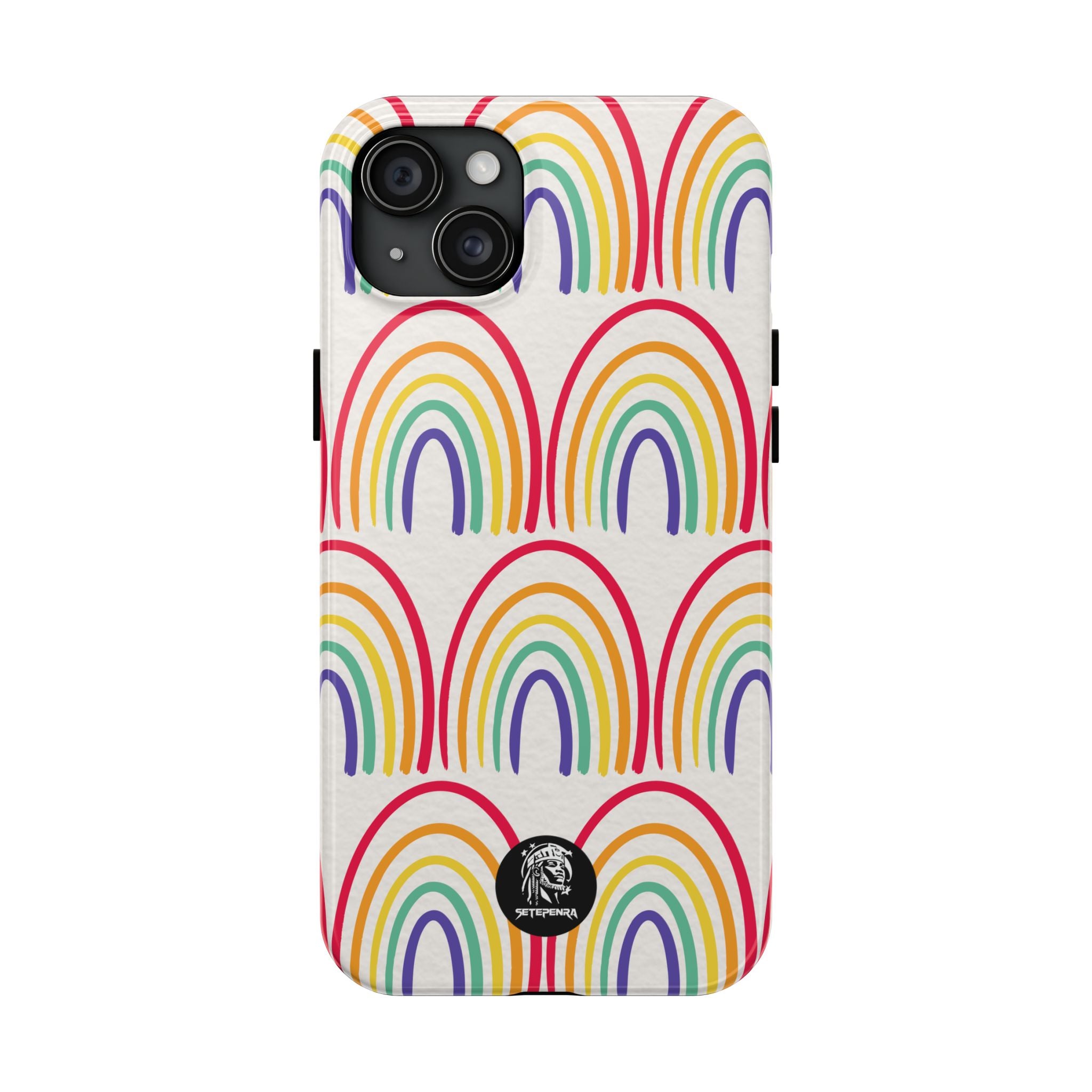 Retro Rainbow Tough Phone Case (For iPhone, Galaxy & More)