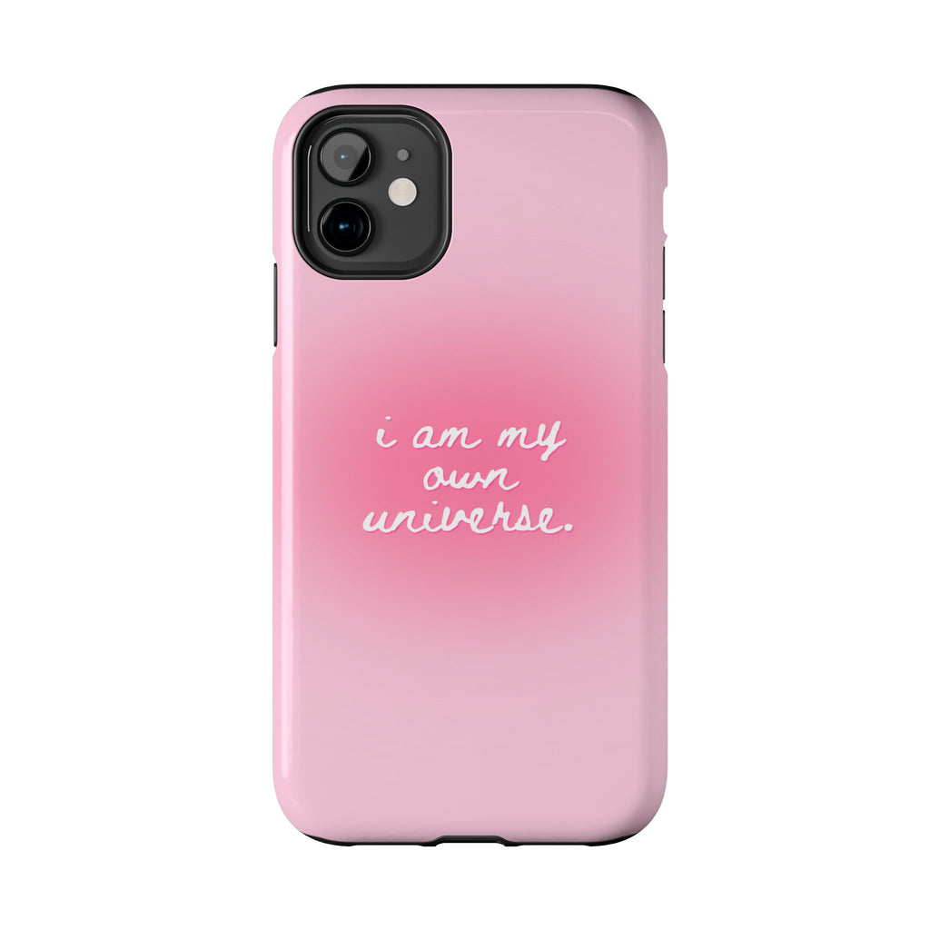 I Am My Own Universe — Pink Gradient Protective Cover Tough Phone Case