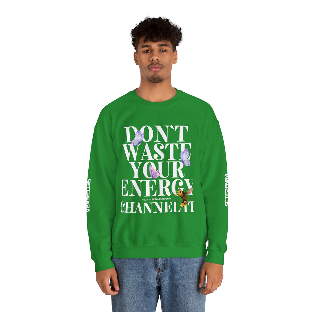 Channel It Unisex Heavy Blend™ Crewneck Sweatshirt (White Print)