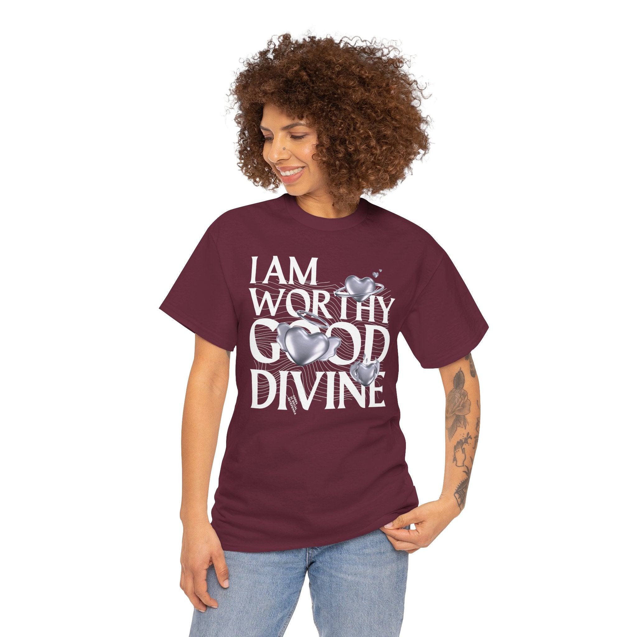 I AM WORTHY GOOD DIVINE Unisex Heavy Cotton Tee