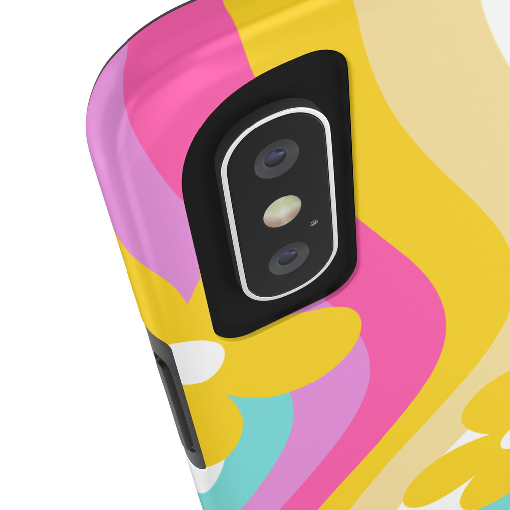 Zola Tough Phone Case (For iPhone, Galaxy & More) - White Wave
