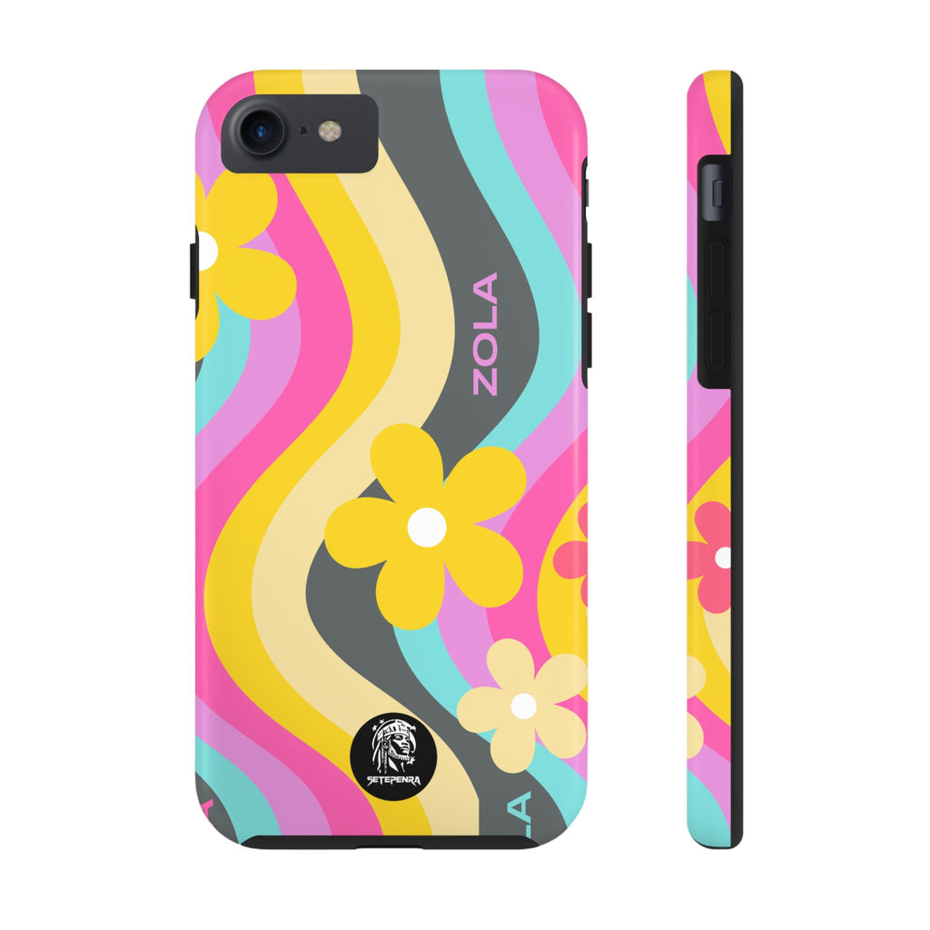Zola Tough Phone Case (For iPhone, Galaxy & More) - Dark Grey Wave SETEPENRA Phone Case.
