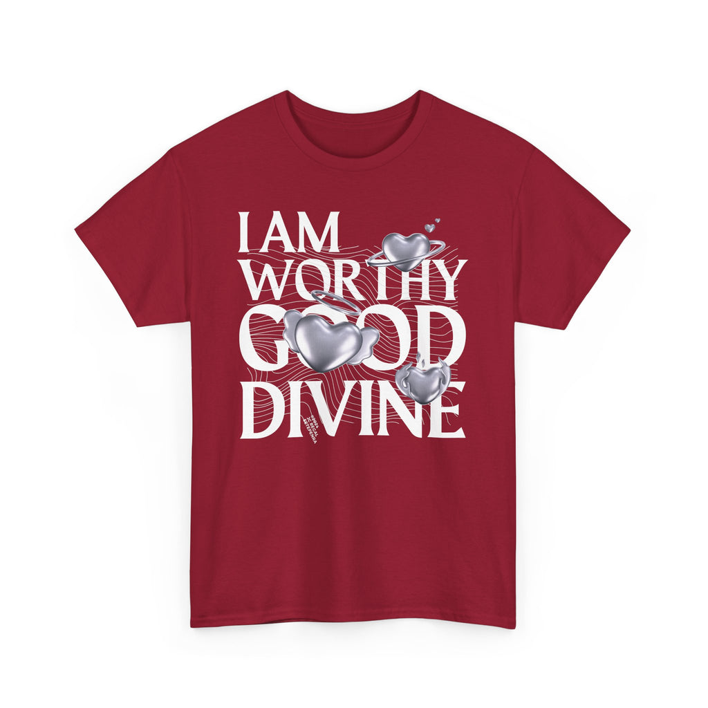 I AM WORTHY GOOD DIVINE Unisex Heavy Cotton Tee SETEPENRA T-Shirt.