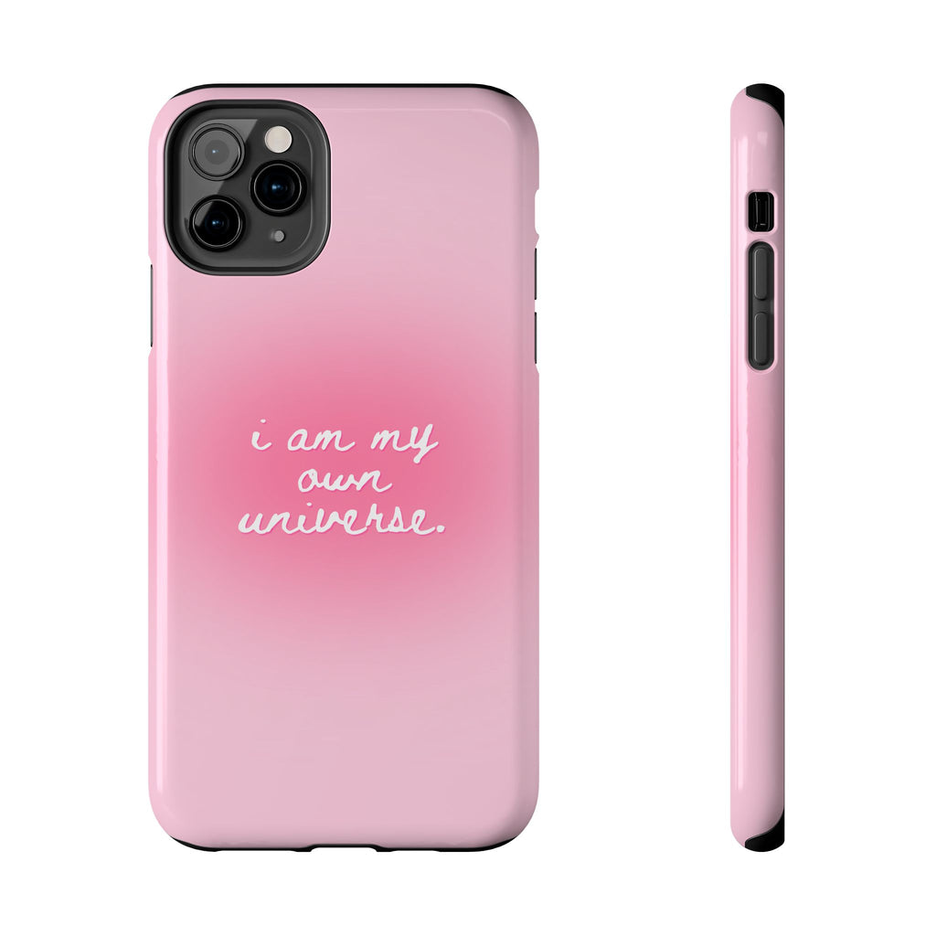 I Am My Own Universe — Pink Gradient Protective Cover Tough Phone Case