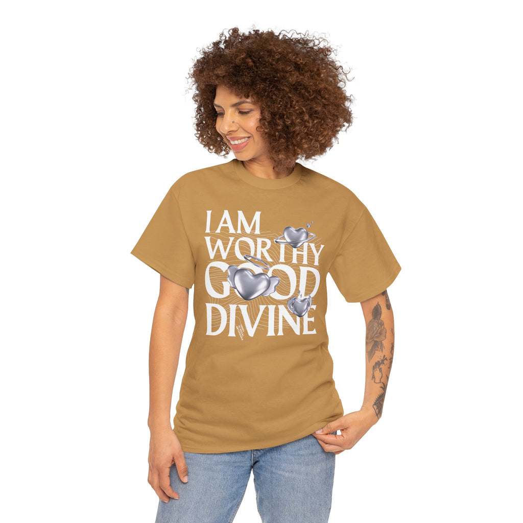 I AM WORTHY GOOD DIVINE Unisex Heavy Cotton Tee